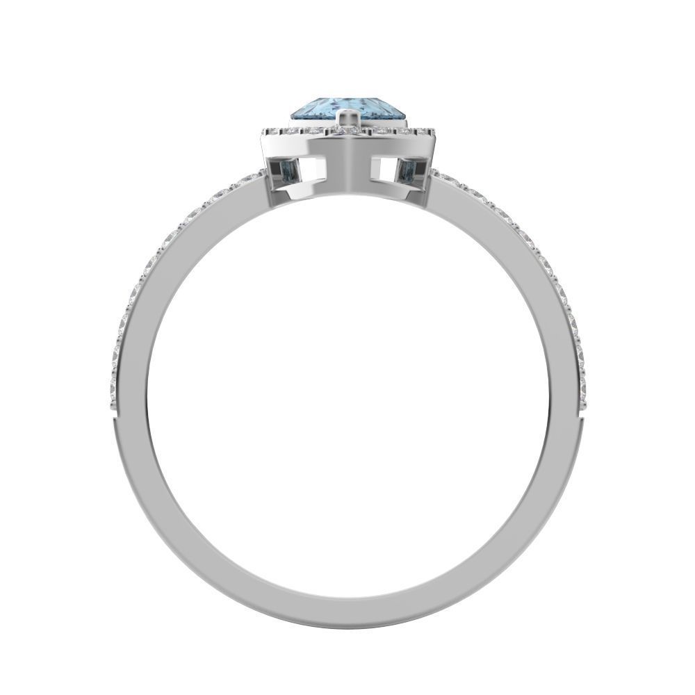 Pear halo engagement ring 3D print model_4