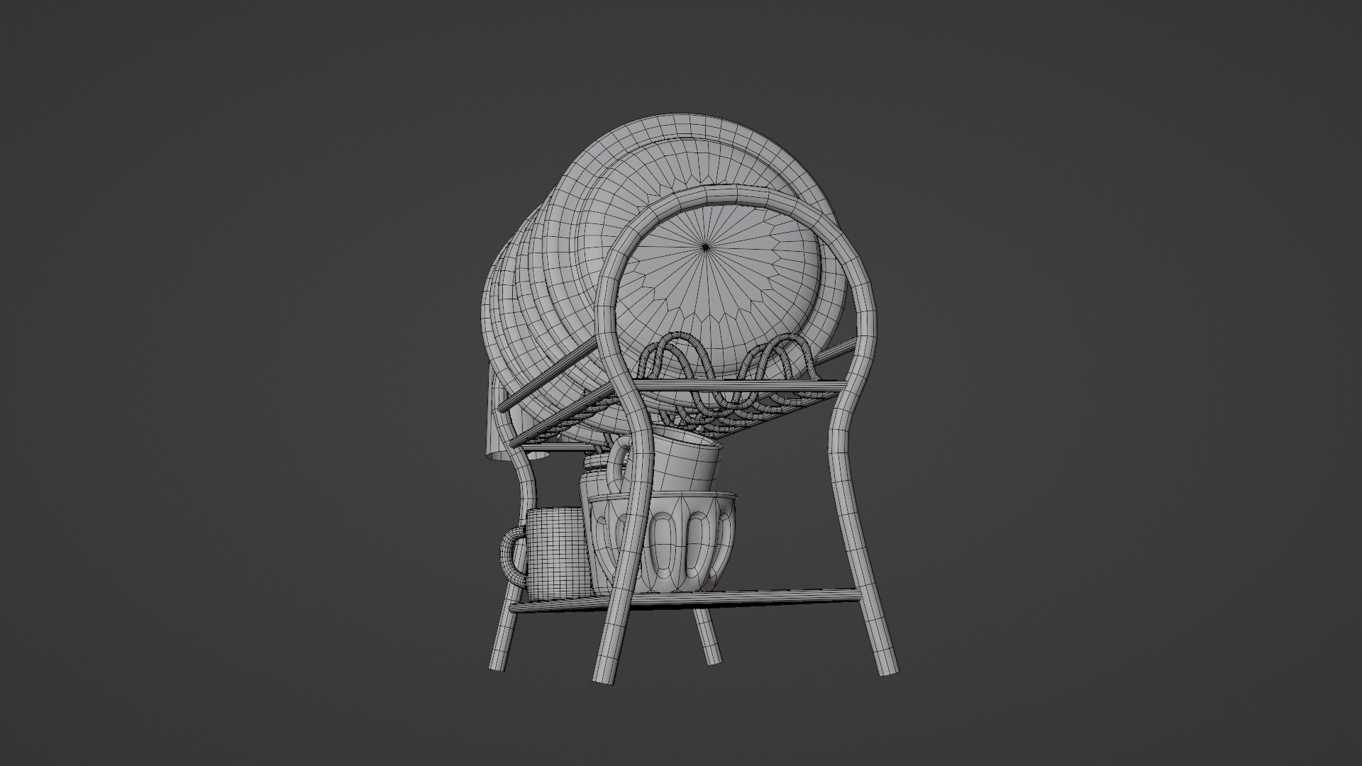 3D Dish Rack With Rig 3D model_14
