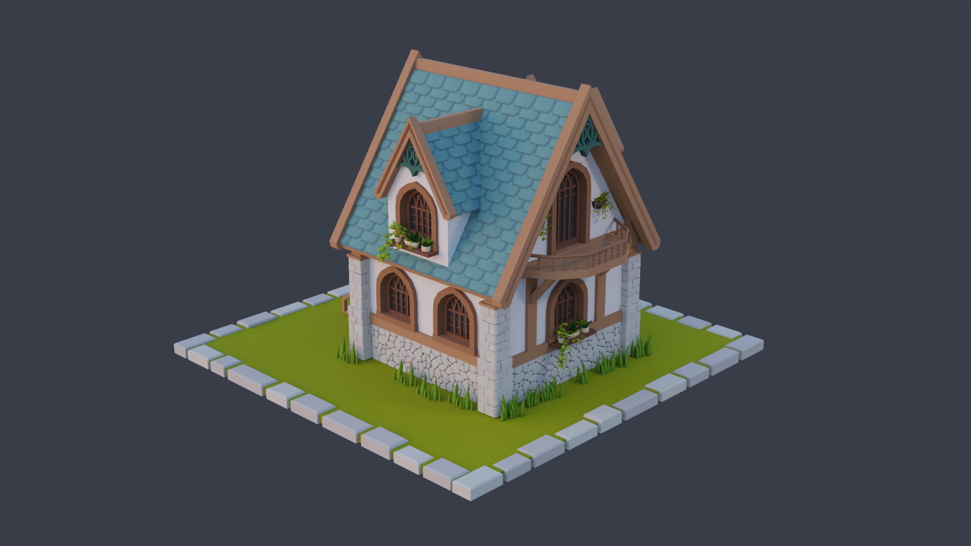 Fantasy house 2 3D model_3