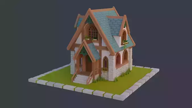 Fantasy house 2 3D model