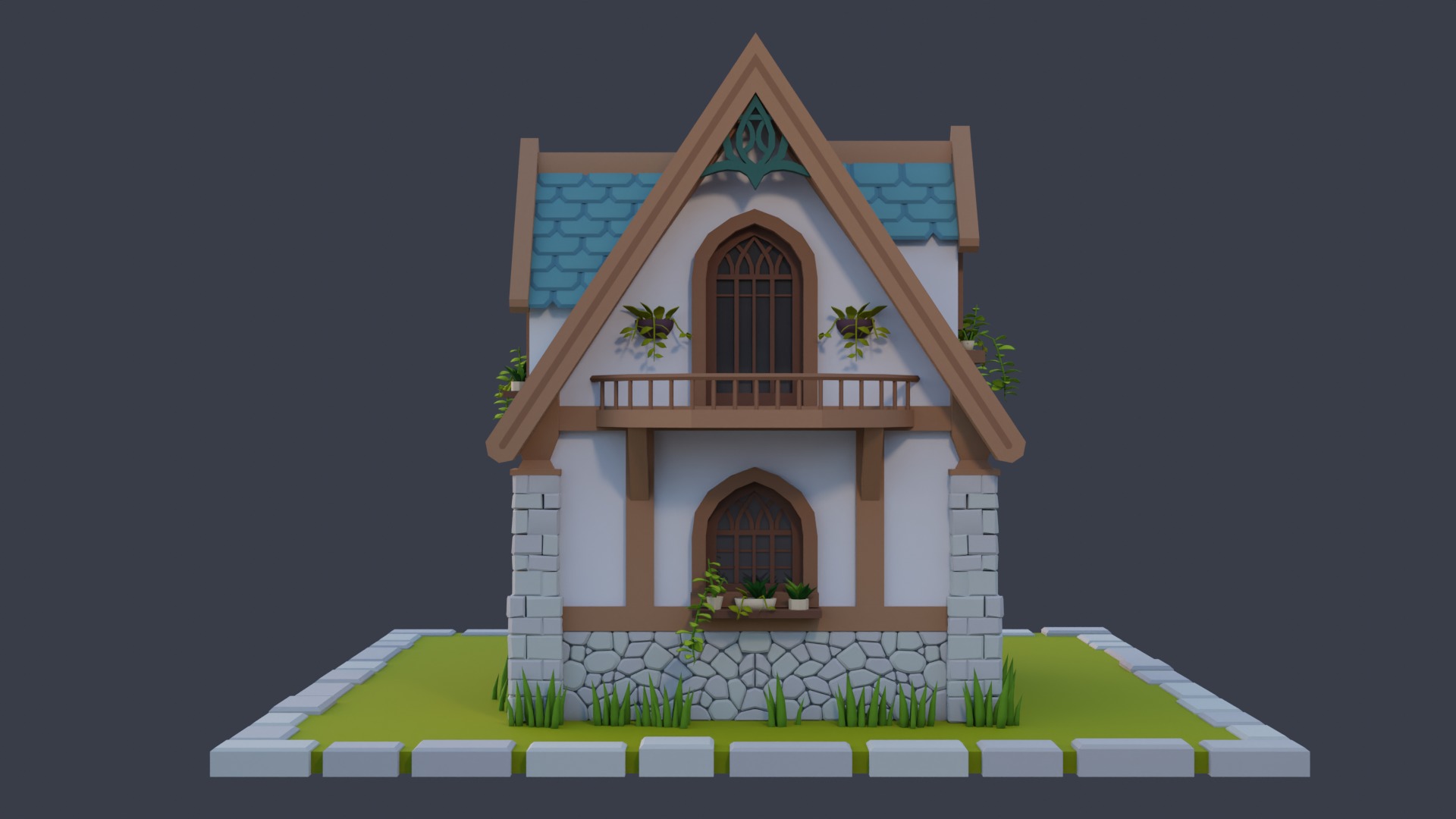 Fantasy house 2 3D model_7