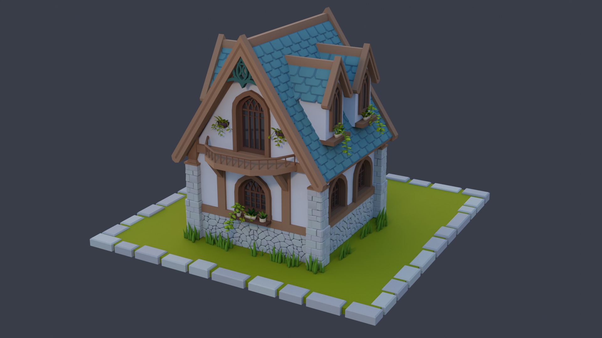 Fantasy house 2 3D model_4