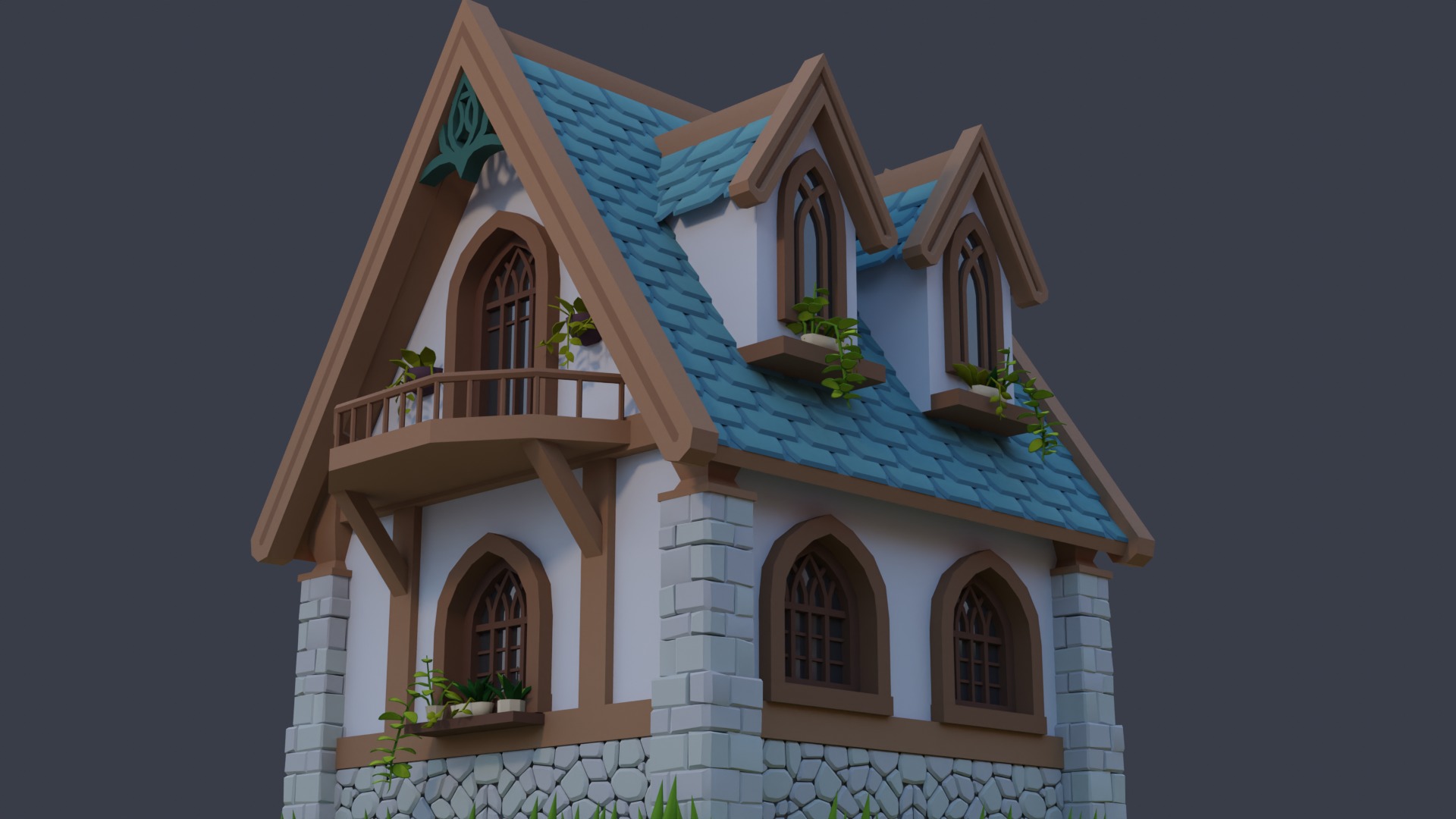 Fantasy house 2 3D model_6