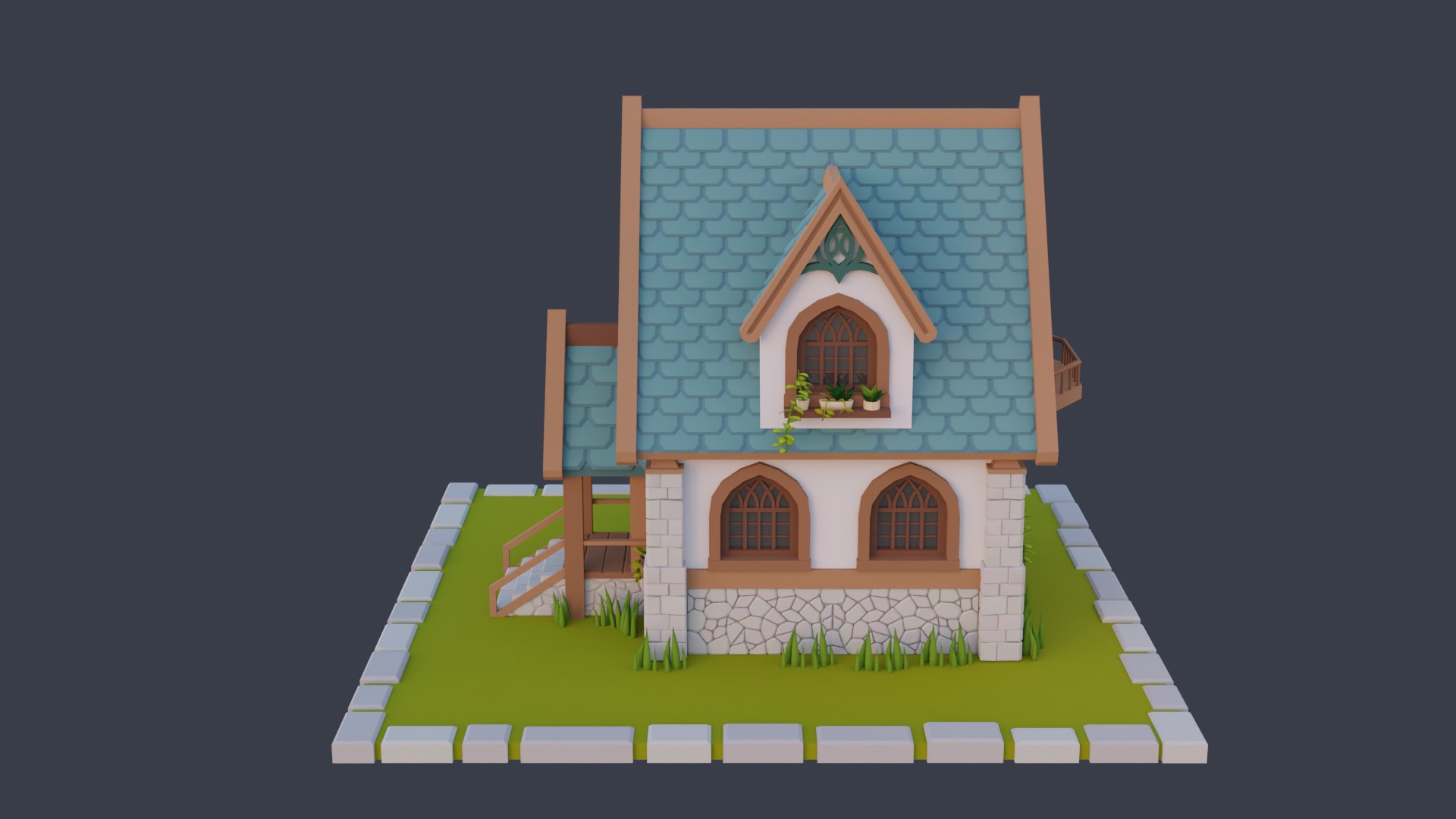 Fantasy house 2 3D model_8