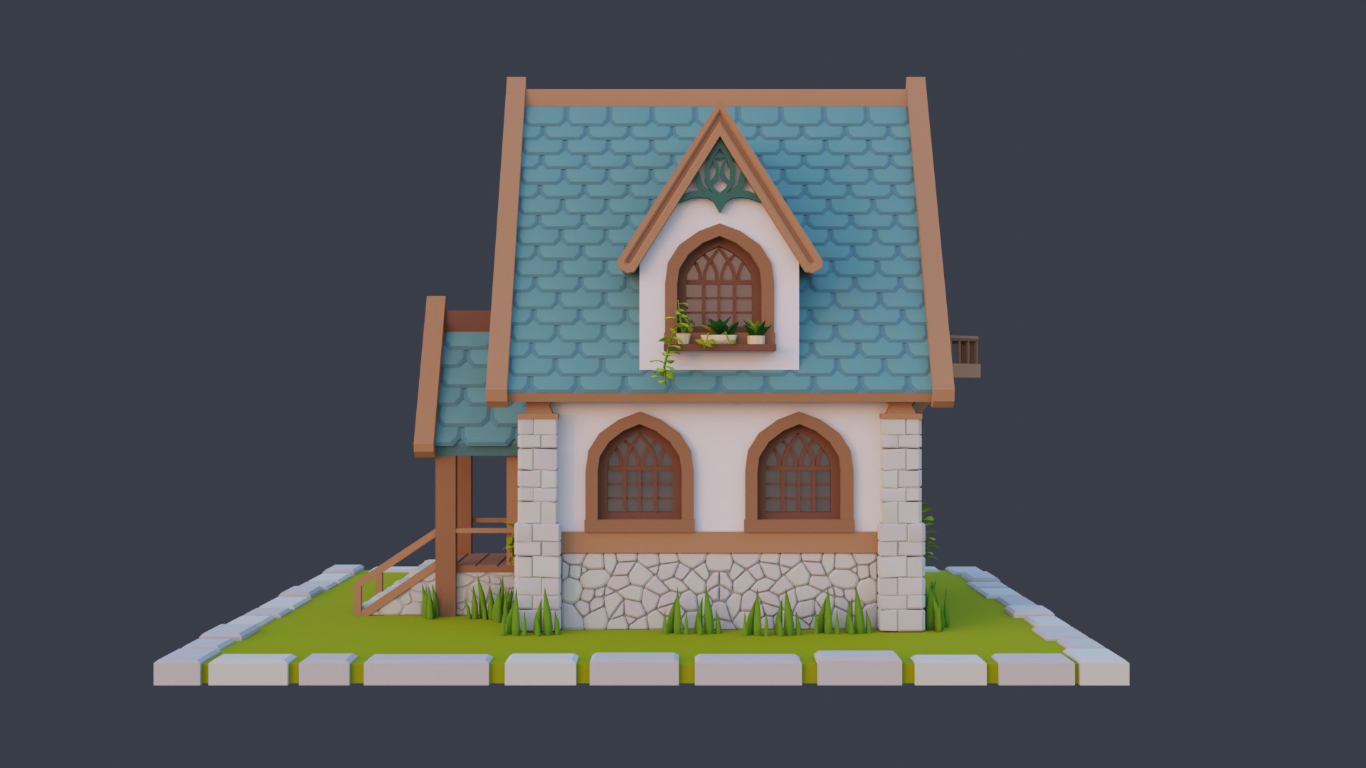 Fantasy house 2 3D model_2