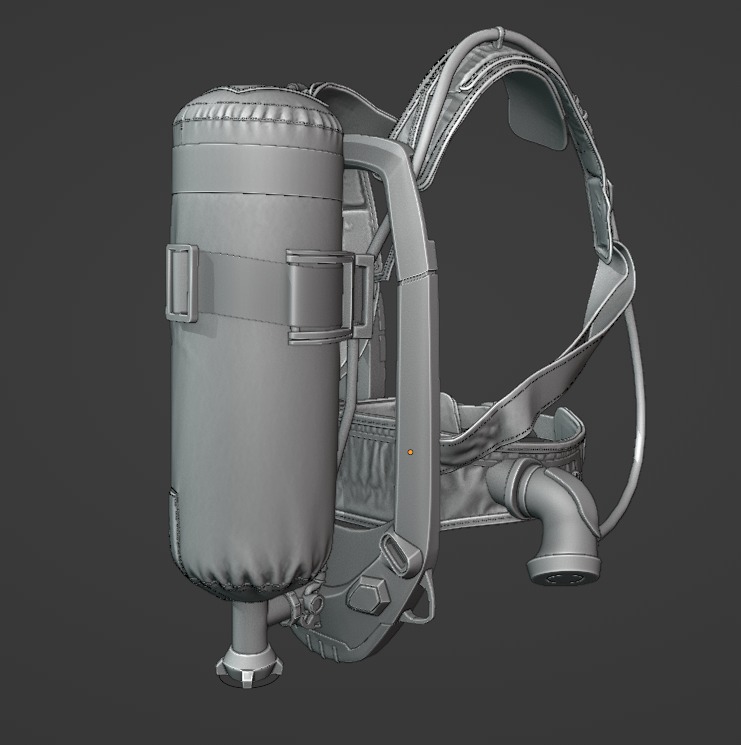 Drager PSS AirBoss Firefighting Oxygen Cylinder High Quality  3D model_12