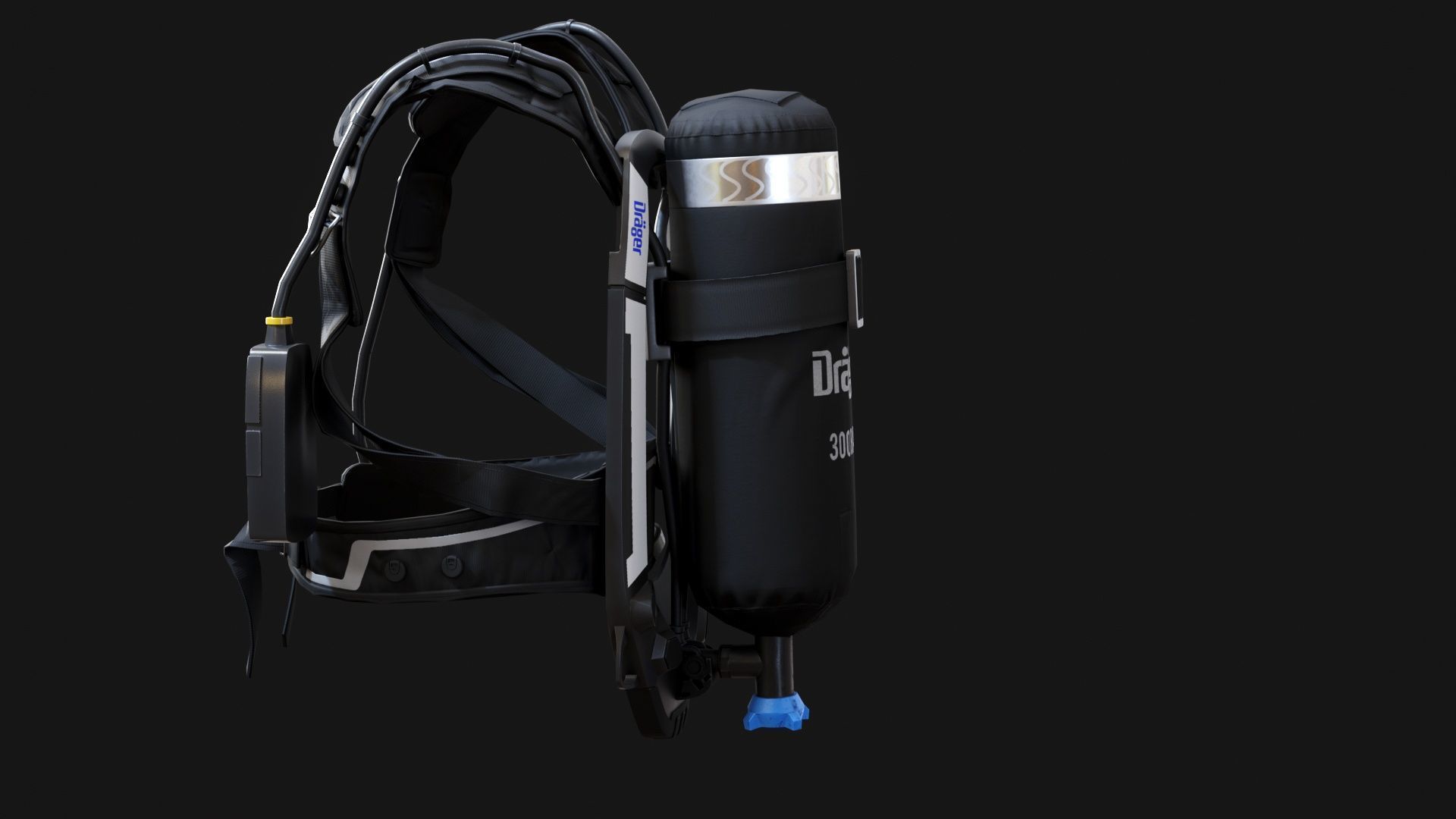 Drager PSS AirBoss Firefighting Oxygen Cylinder High Quality  3D model_4