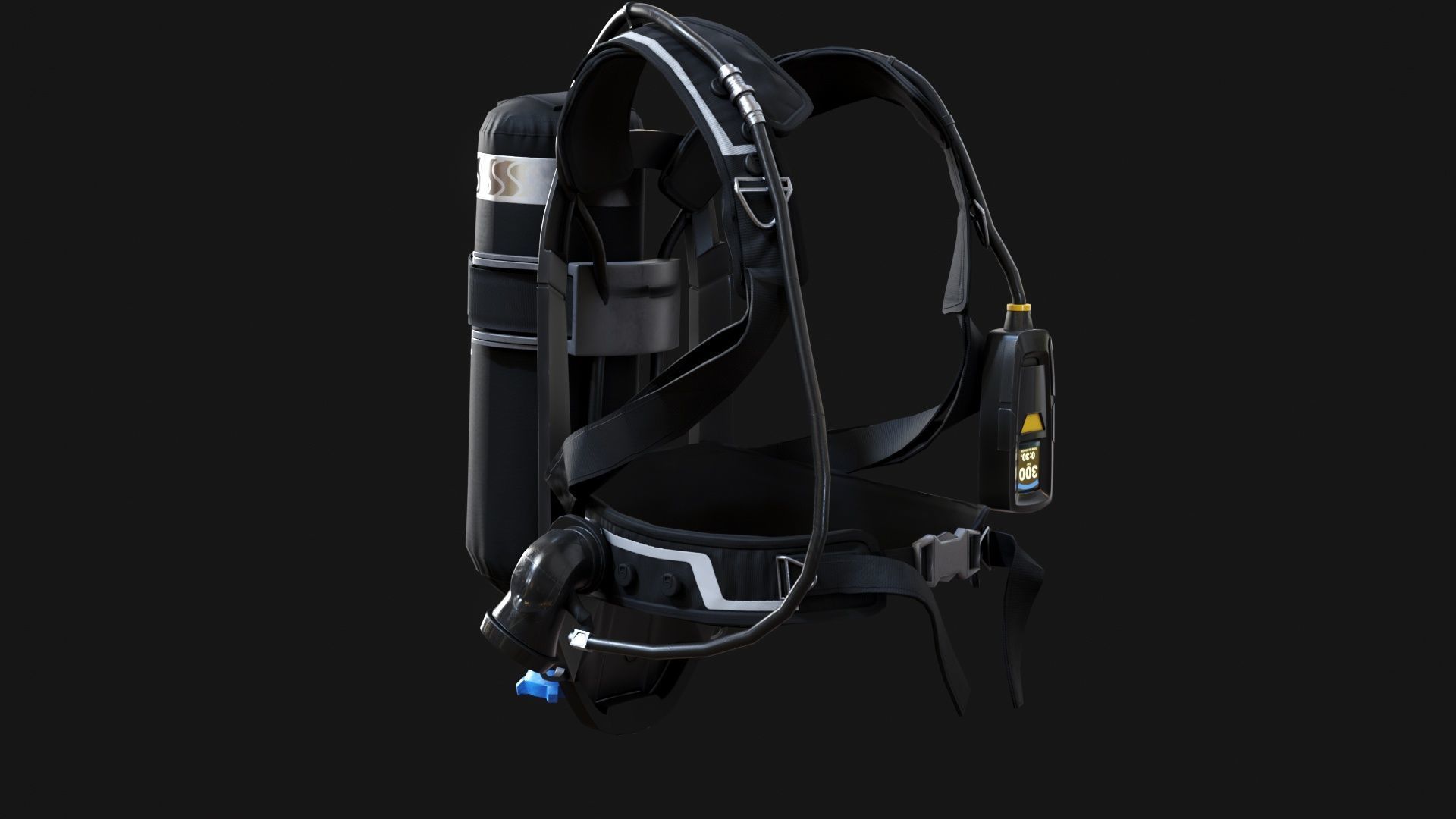 Drager PSS AirBoss Firefighting Oxygen Cylinder High Quality  3D model_6