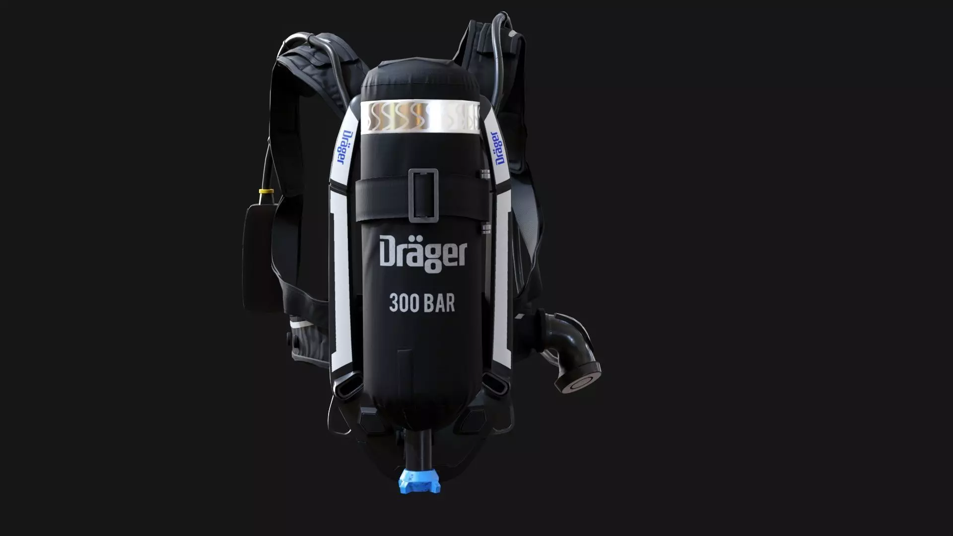 Drager PSS AirBoss Firefighting Oxygen Cylinder High Quality  3D model_0