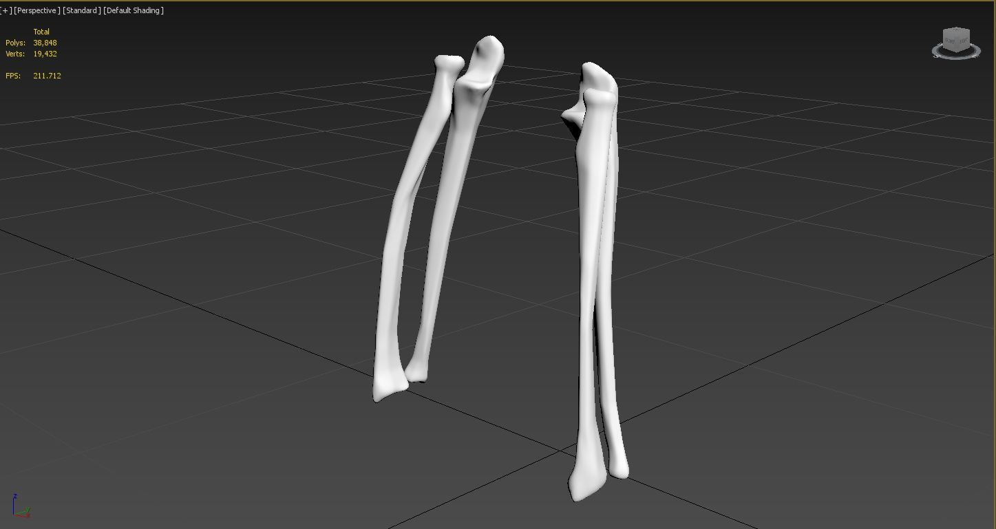 The Femur Low-poly 3D model_4
