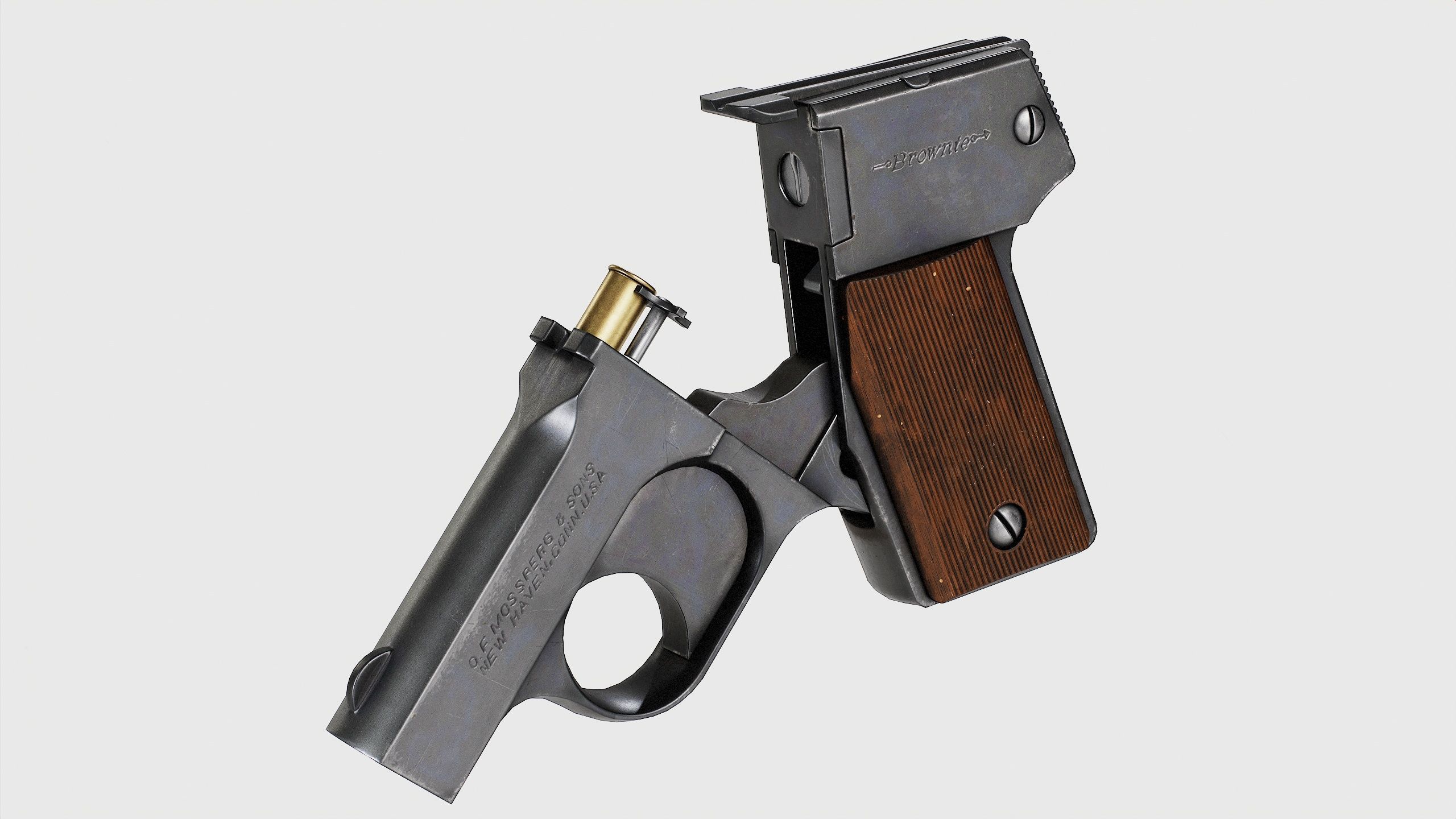 PBR Mossberg Brownie Derringer Low-poly 3D model_2