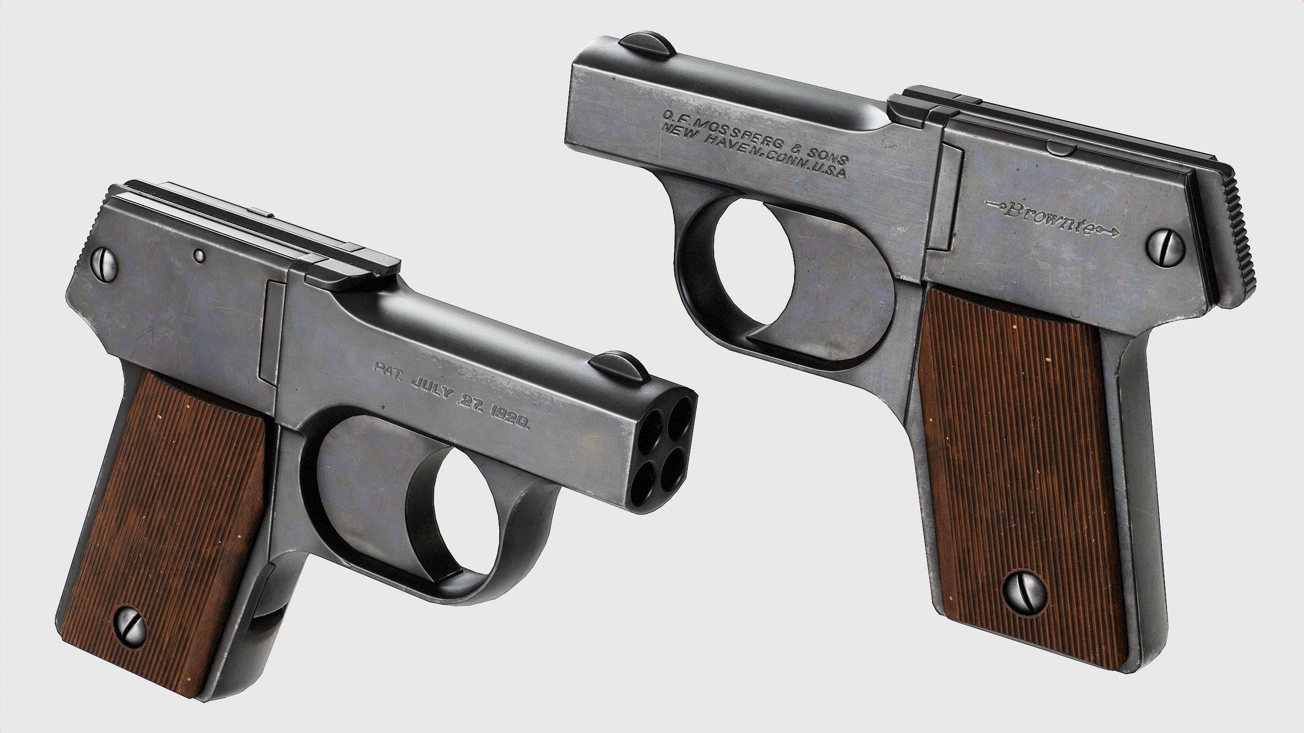 PBR Mossberg Brownie Derringer Low-poly 3D model_1