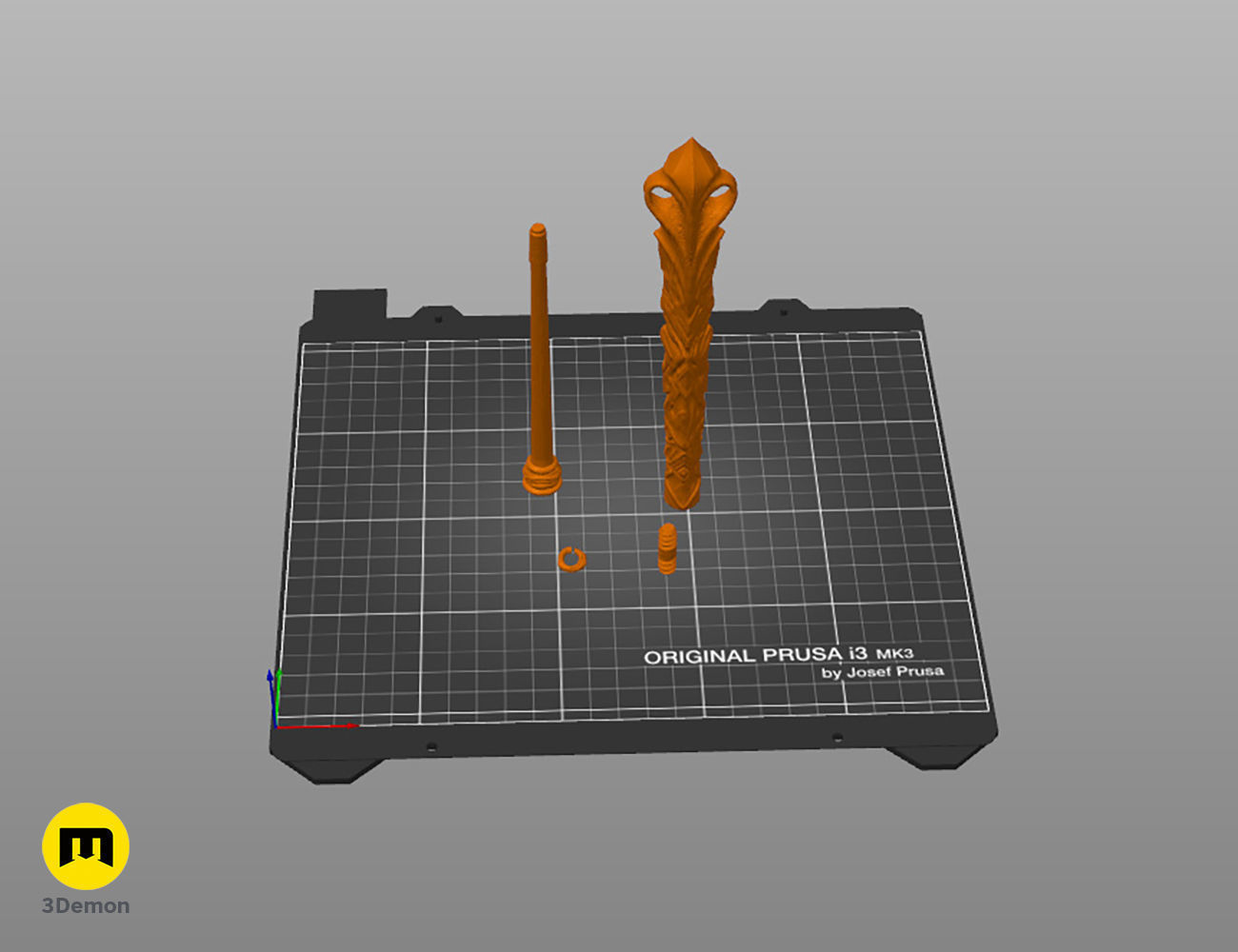 Rionach Steward wand 3D print model_2