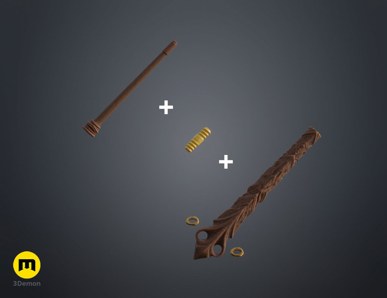 Rionach Steward wand 3D print model_1