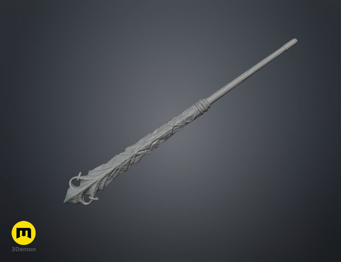 Rionach Steward wand 3D print model_5