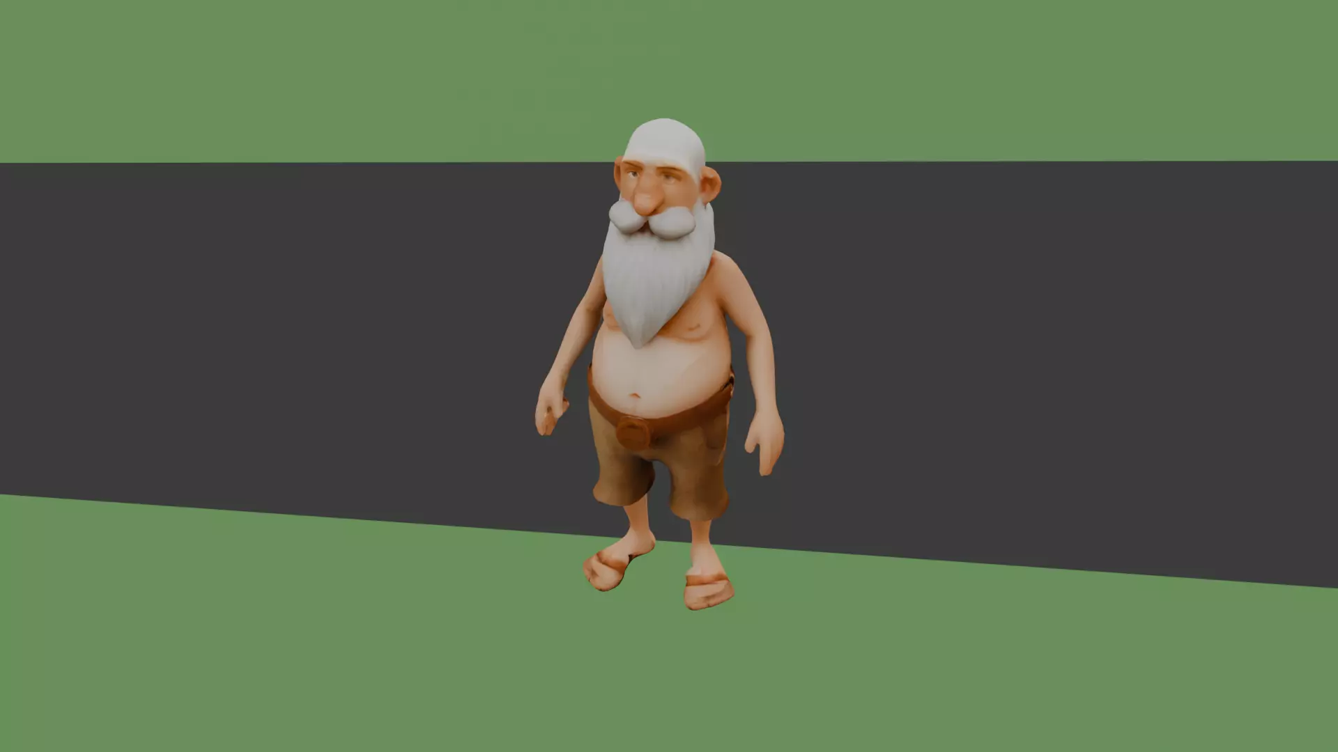 Hypercasual Old Man Free 3D model_0
