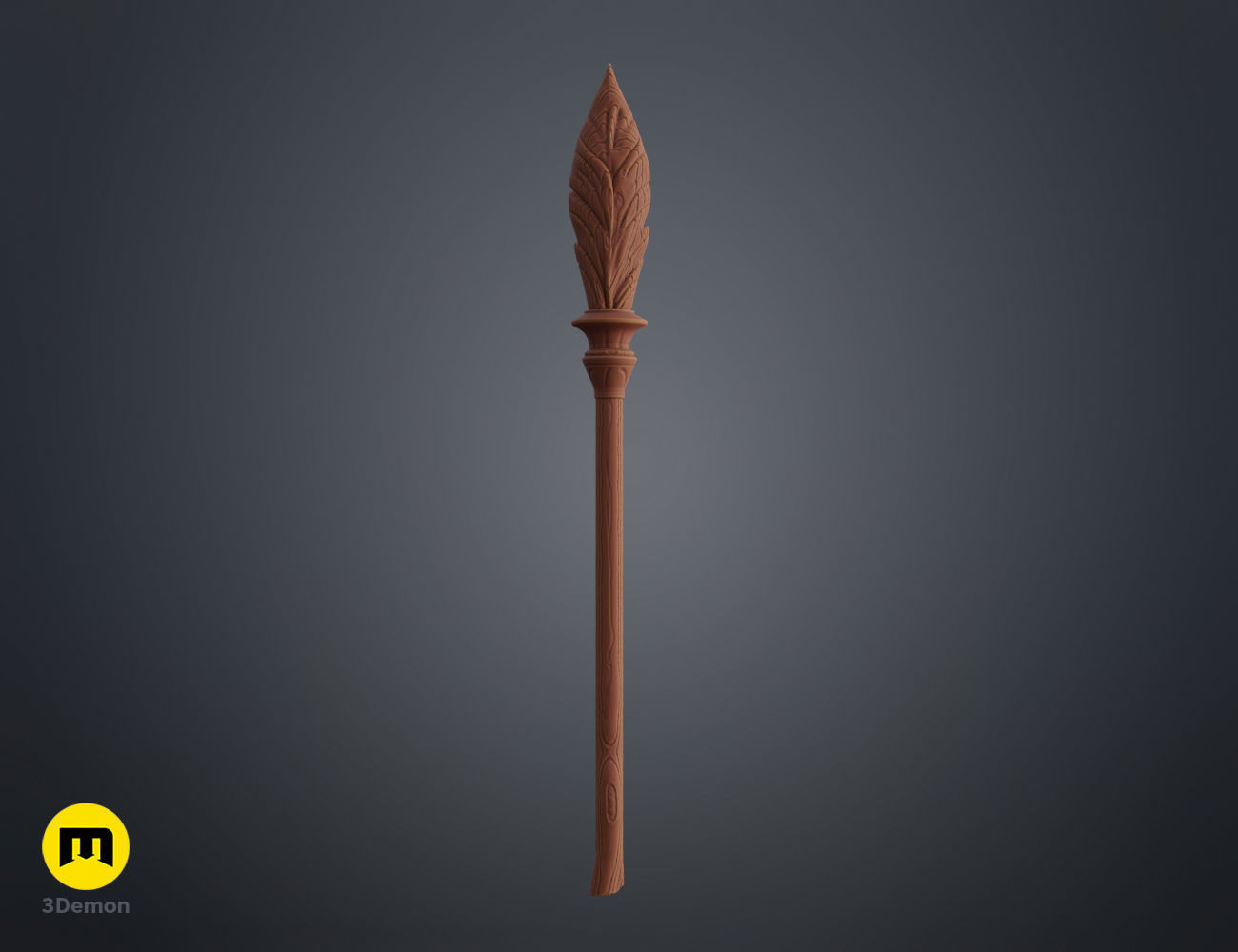 Ruby Honeysuckle wand 3D print model_3