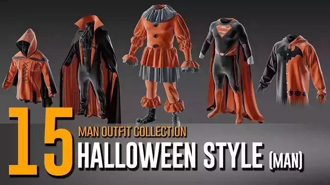 15 Man Halloween Style Wear Collection- VOL 24