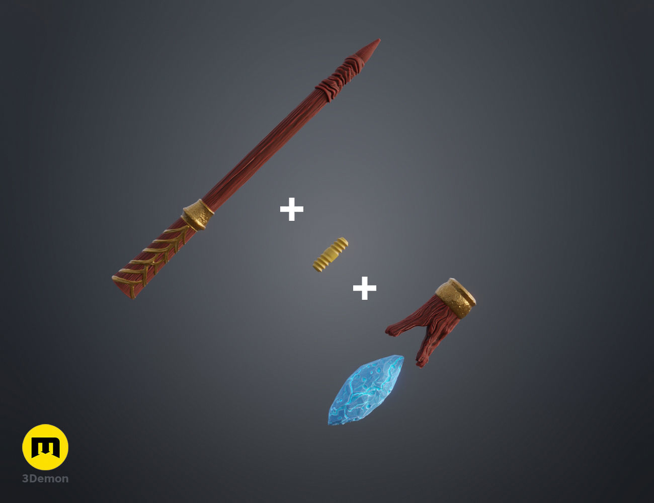 Webster Boot wand 3D print model_3