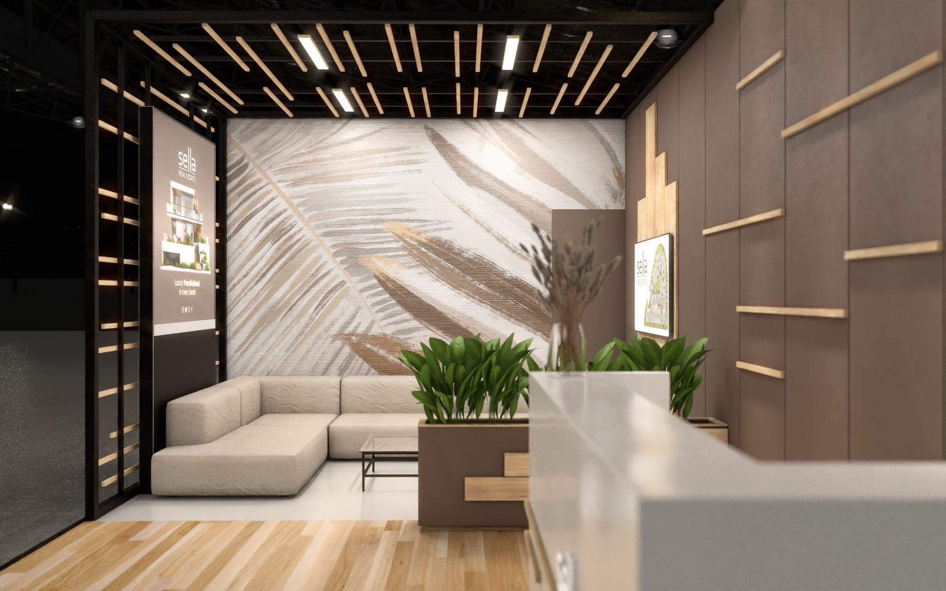 real estate Booth Exhibition Stand 3D model_3