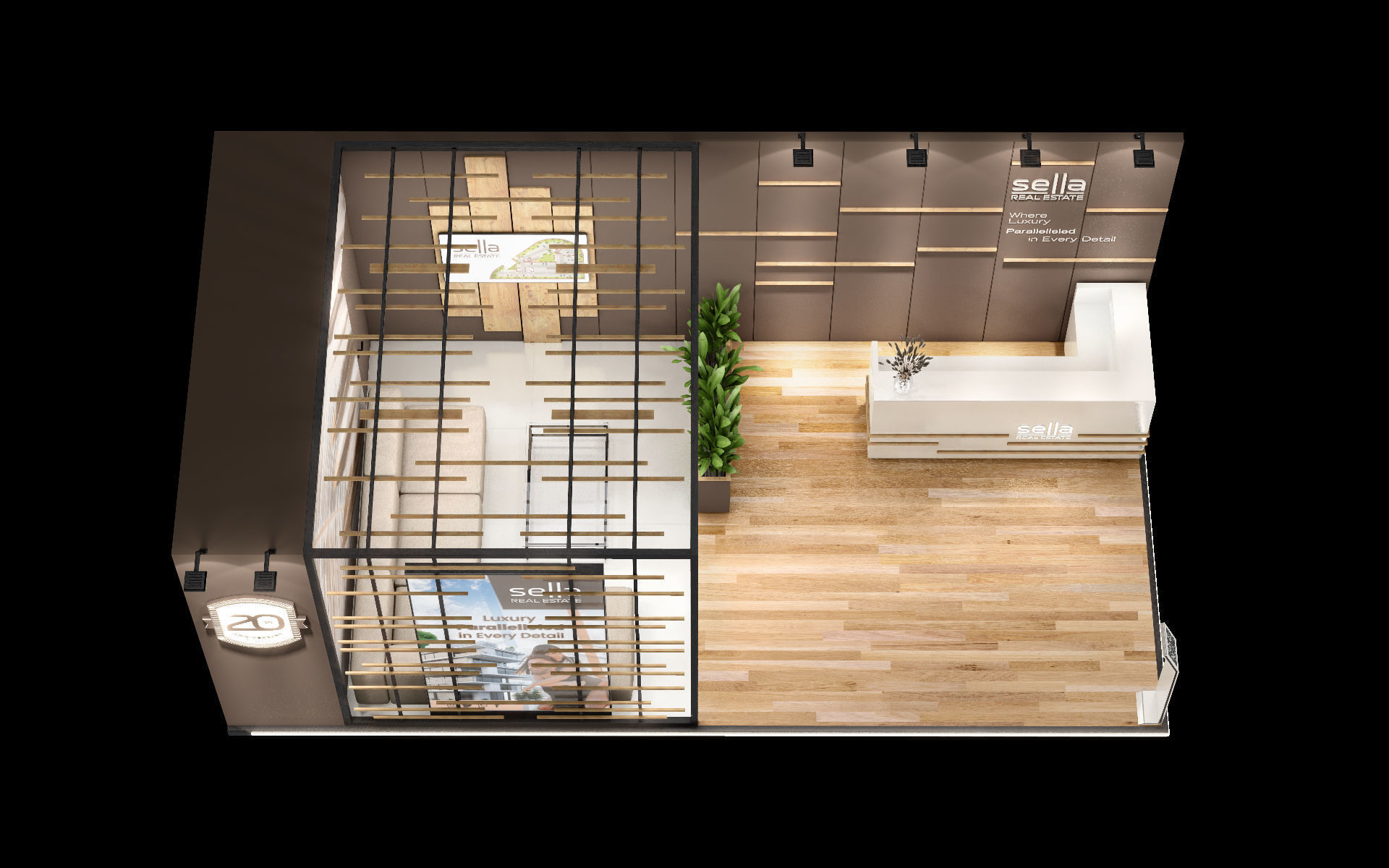 real estate Booth Exhibition Stand 3D model_13