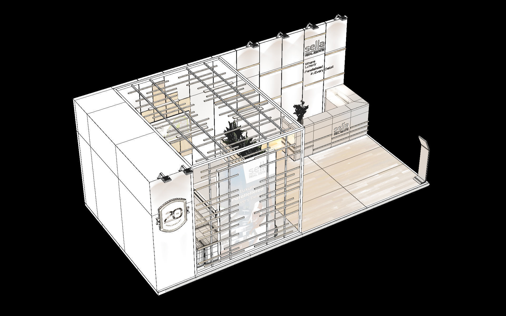 real estate Booth Exhibition Stand 3D model_12