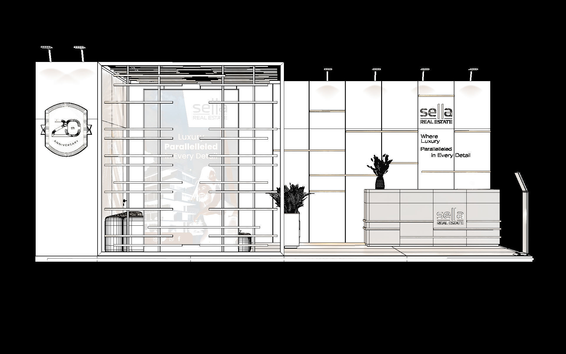 real estate Booth Exhibition Stand 3D model_10