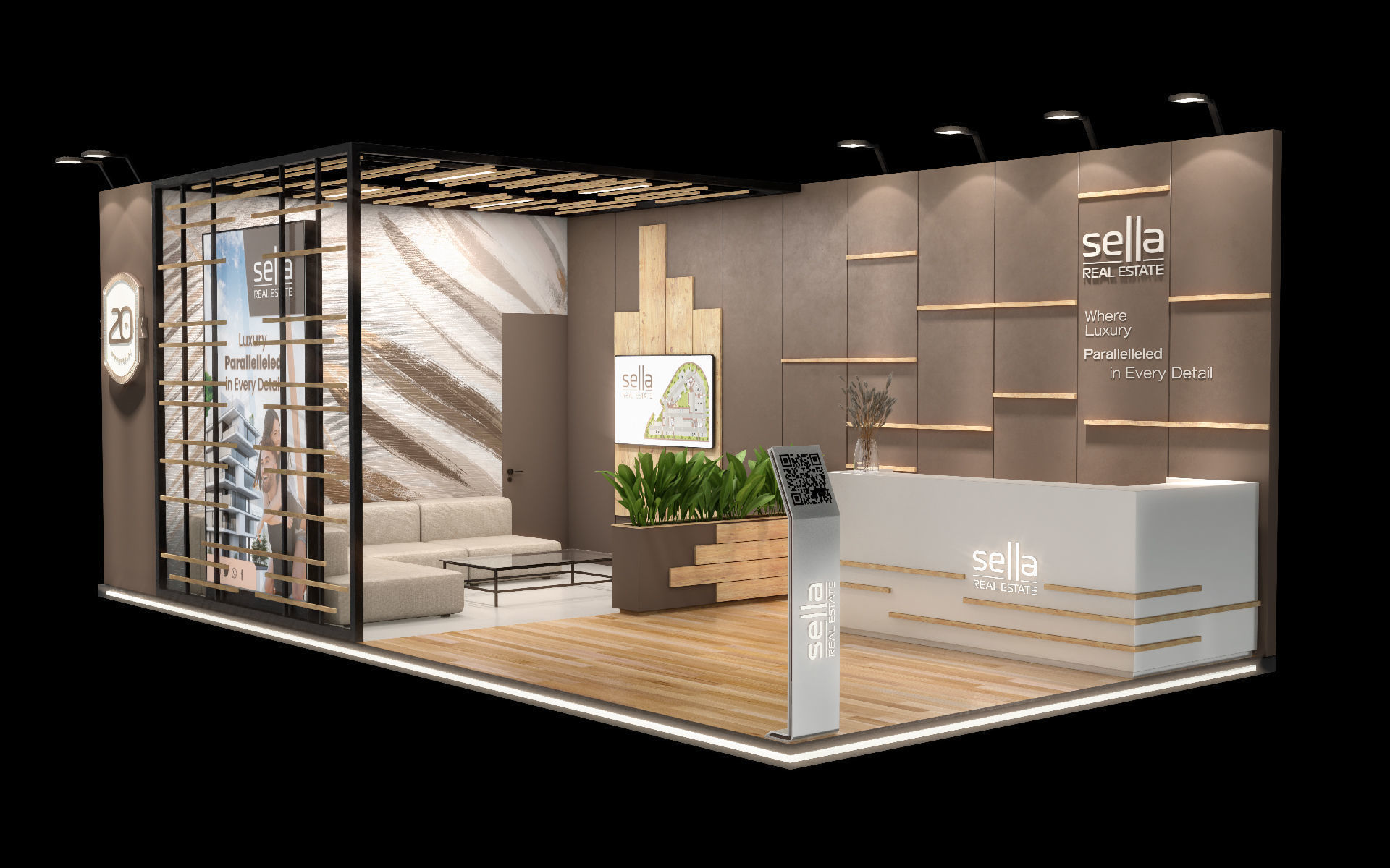 real estate Booth Exhibition Stand 3D model_5