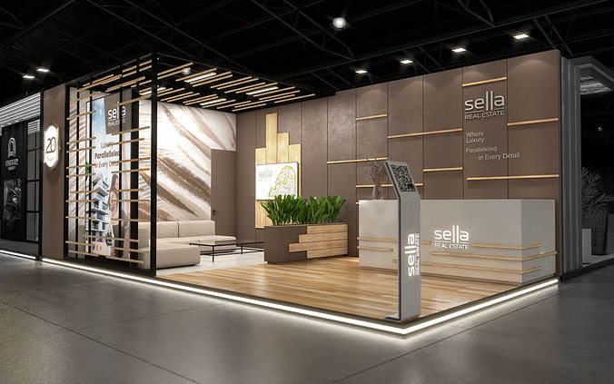real estate Booth Exhibition Stand 3D model