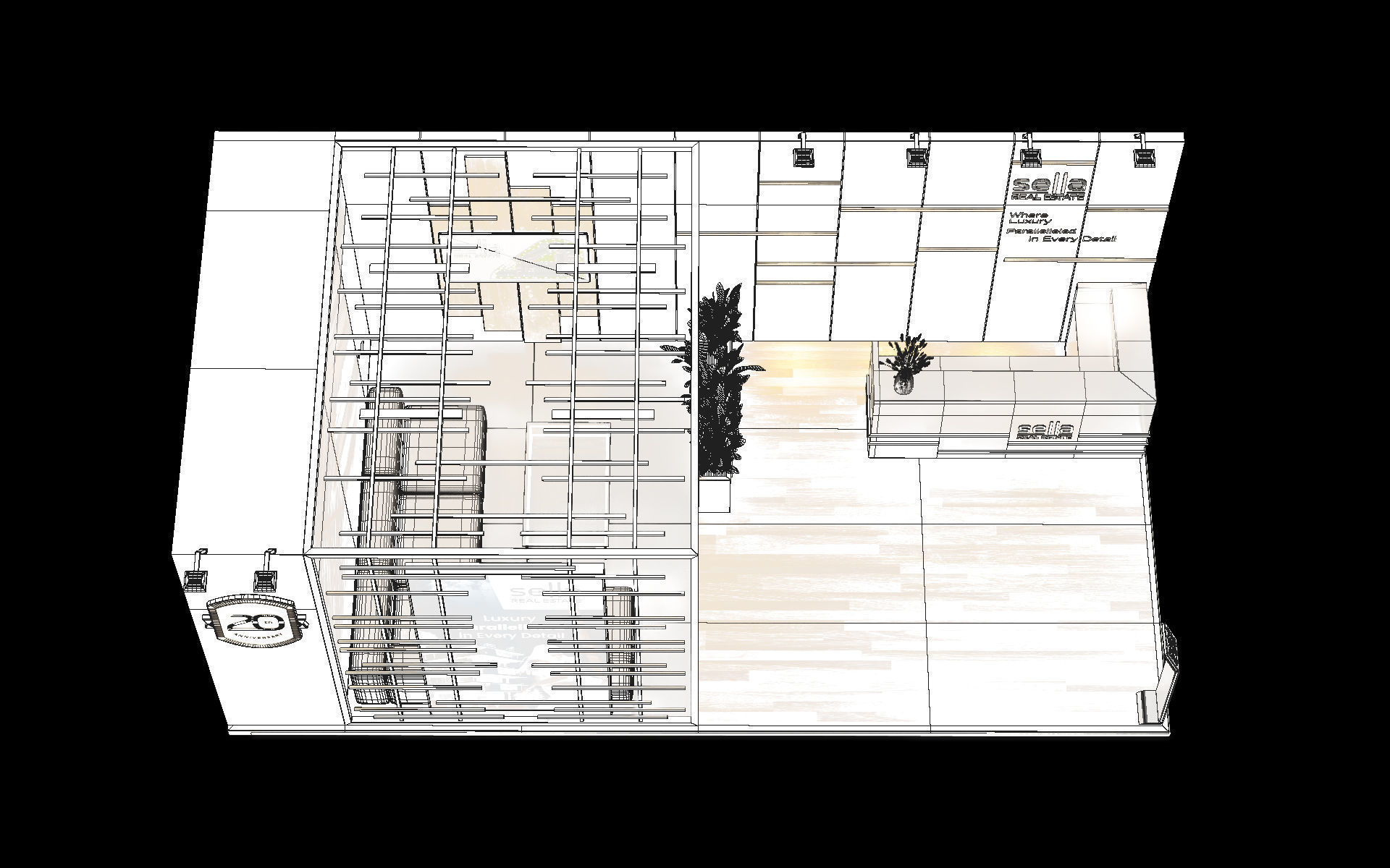 real estate Booth Exhibition Stand 3D model_14