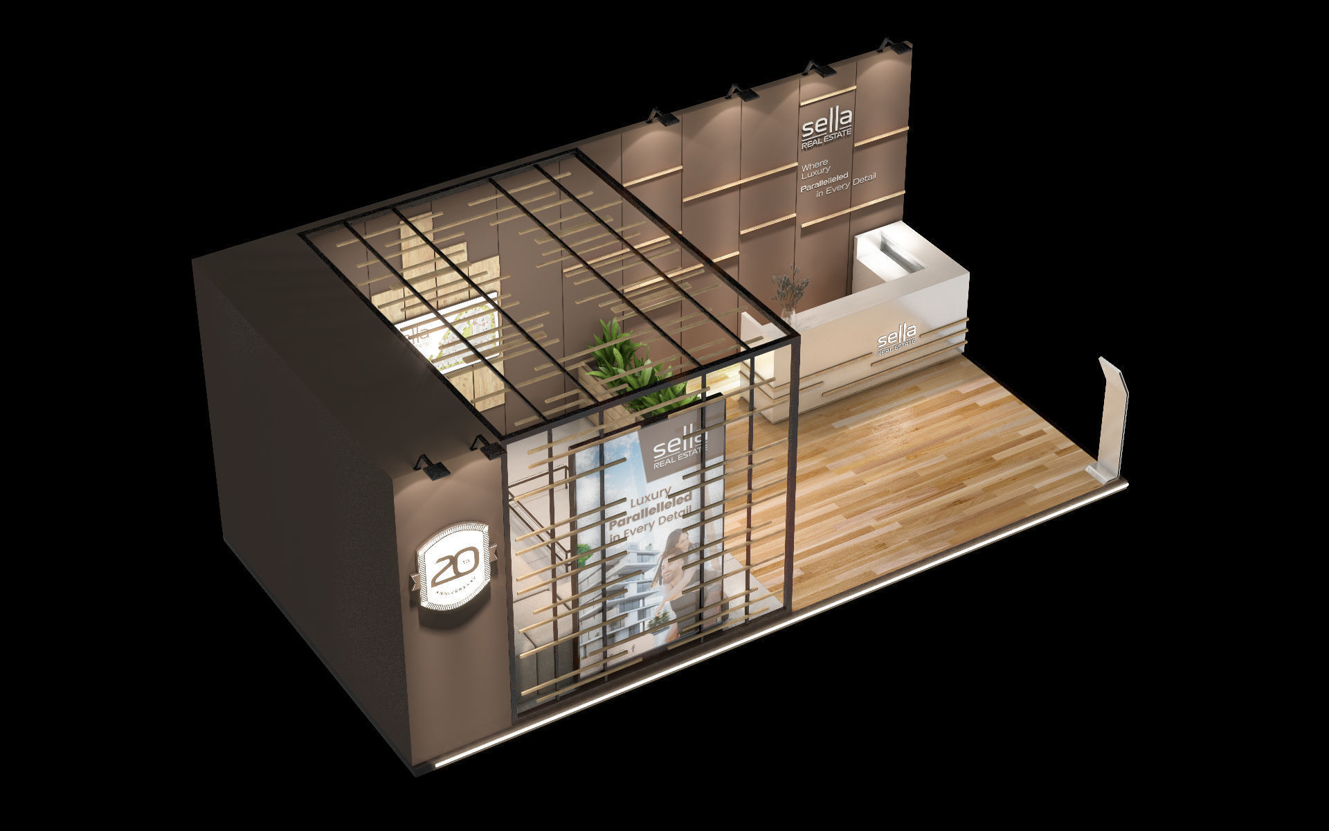 real estate Booth Exhibition Stand 3D model_11