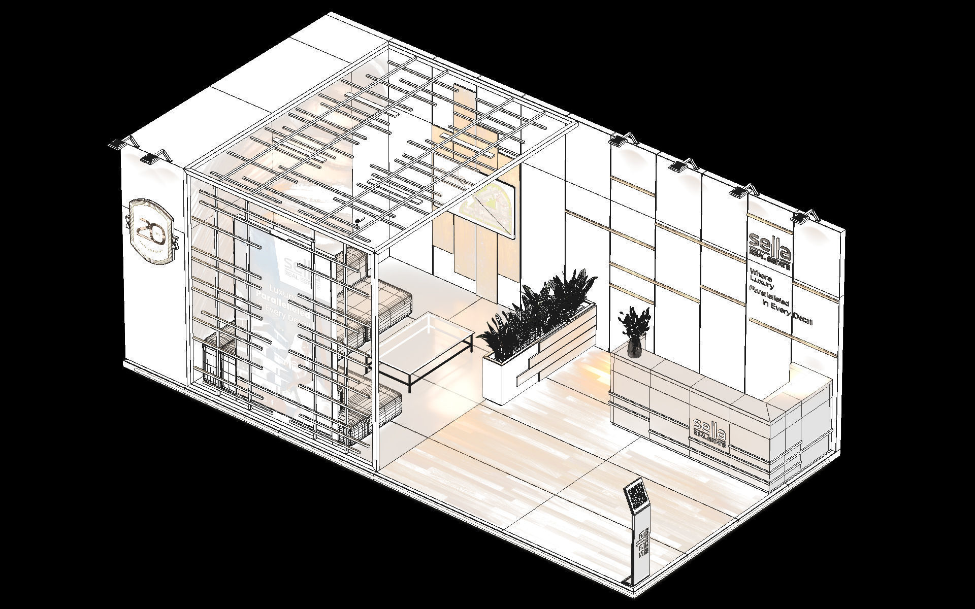 real estate Booth Exhibition Stand 3D model_8