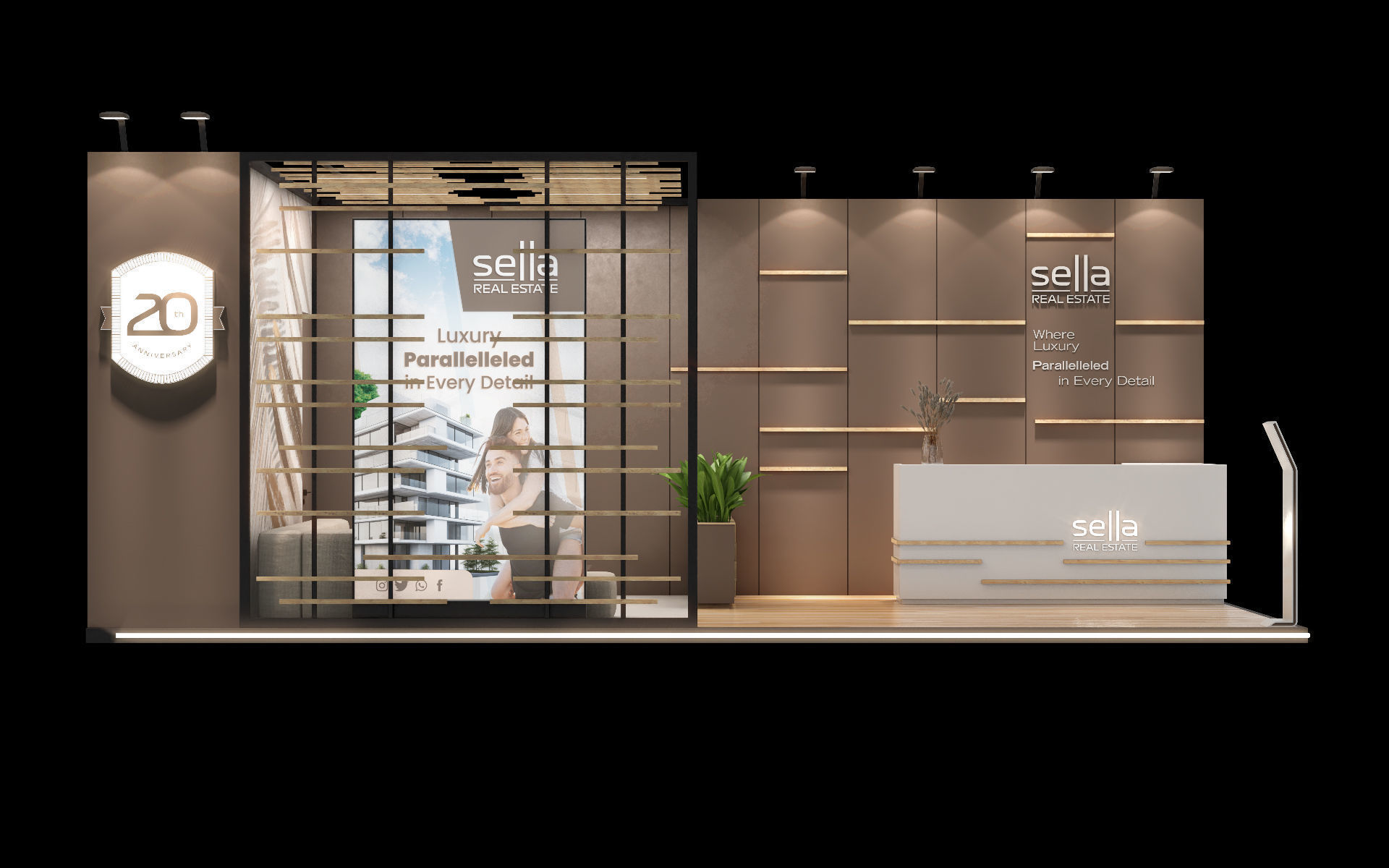 real estate Booth Exhibition Stand 3D model_9