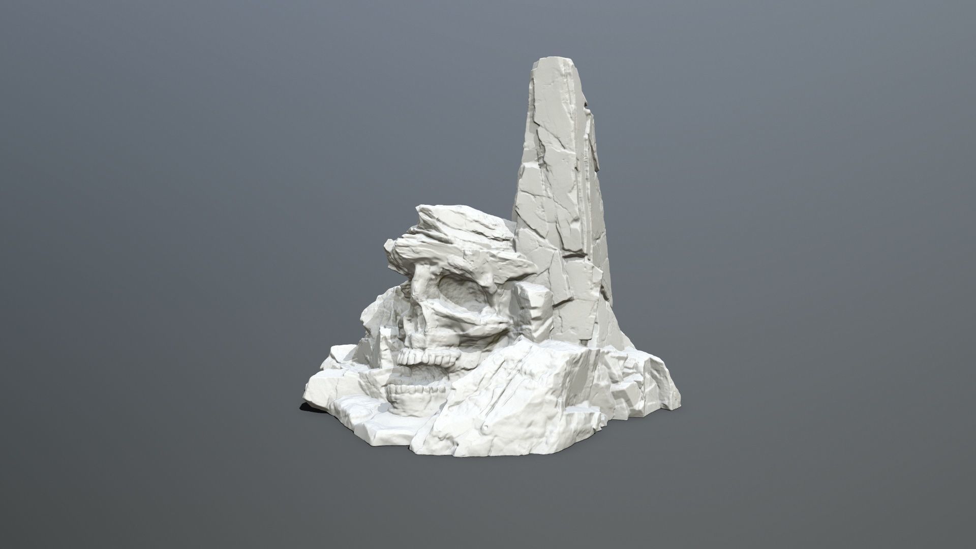 Skull Mountain STL 3D print model_2