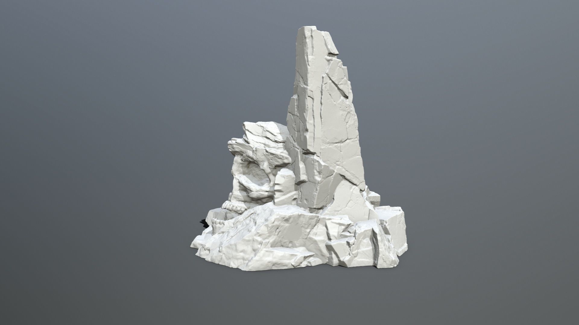 Skull Mountain STL 3D print model_3