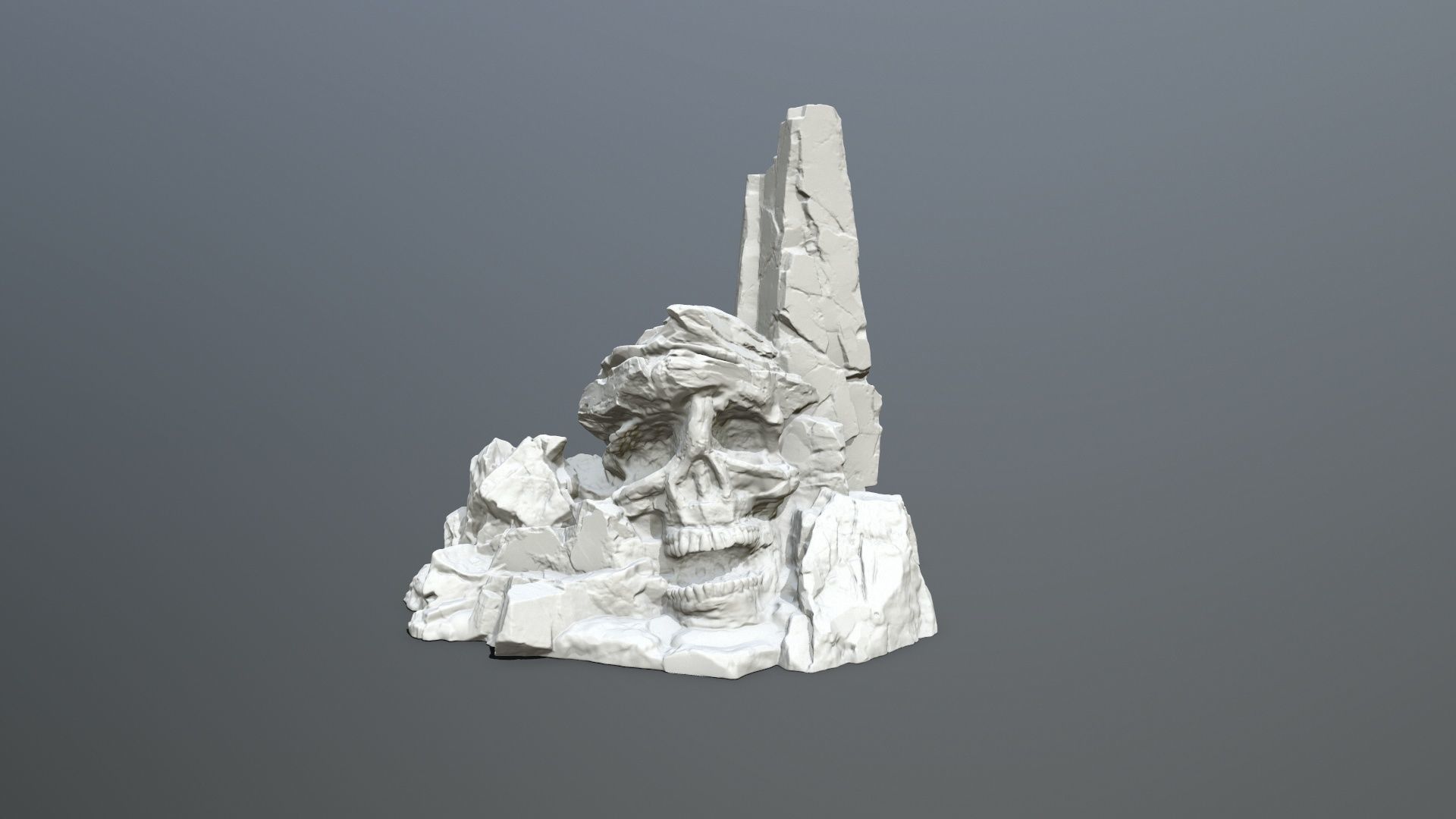 Skull Mountain STL 3D print model_1
