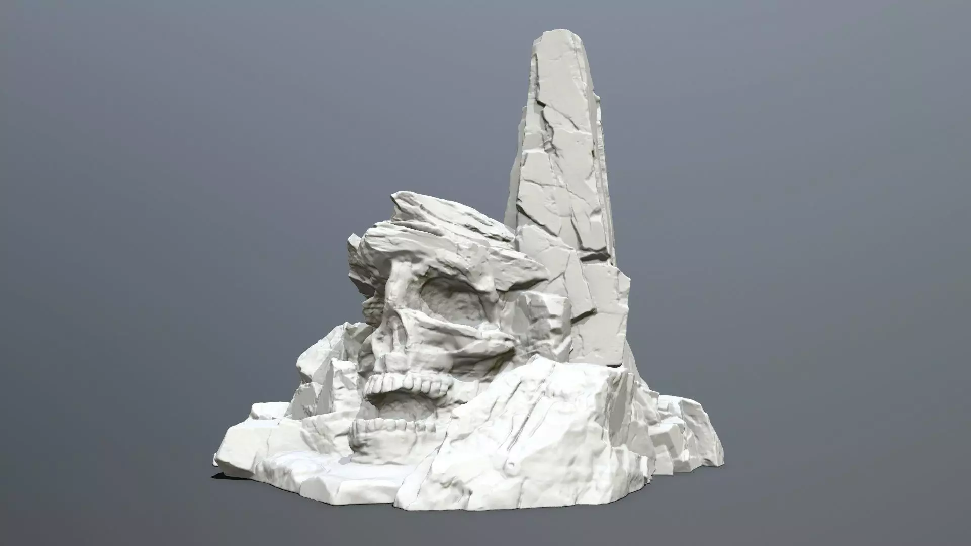 Skull Mountain STL 3D print model_0