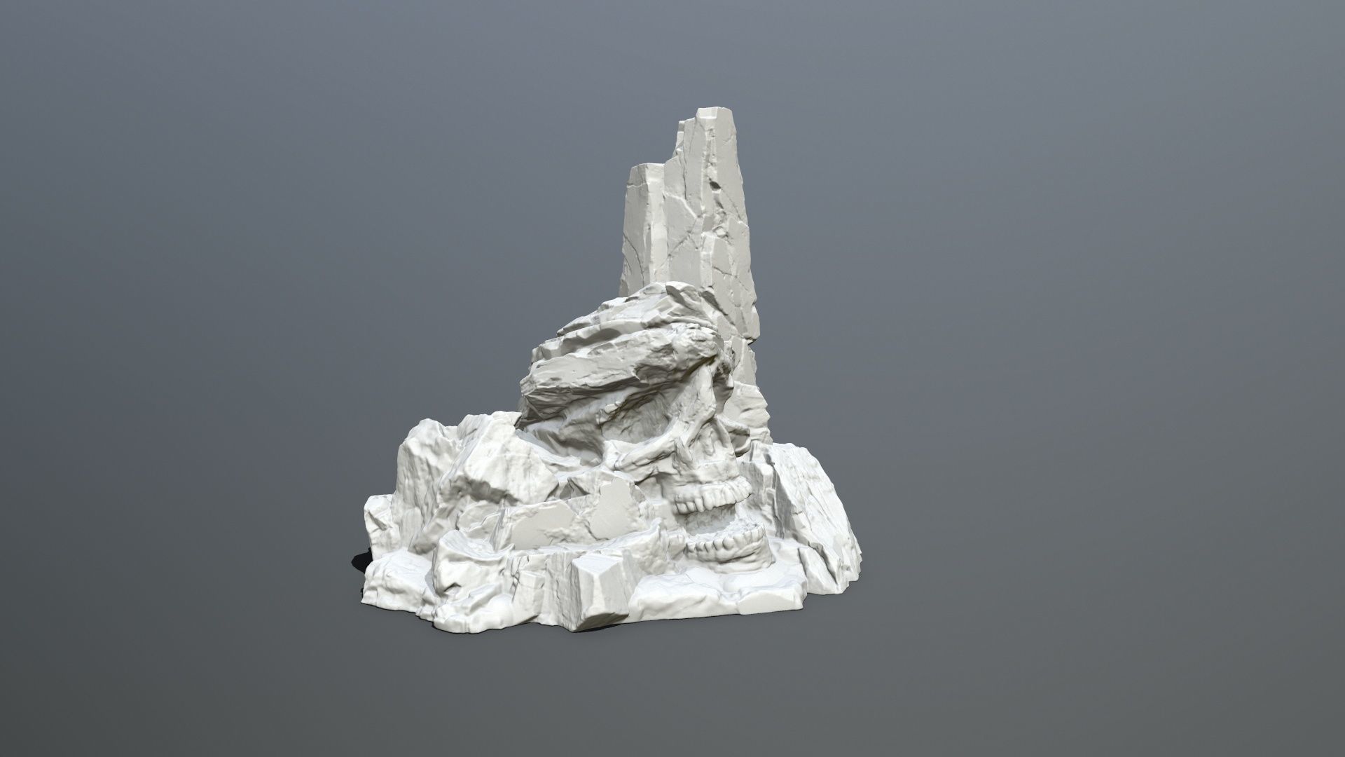 Skull Mountain STL 3D print model_9