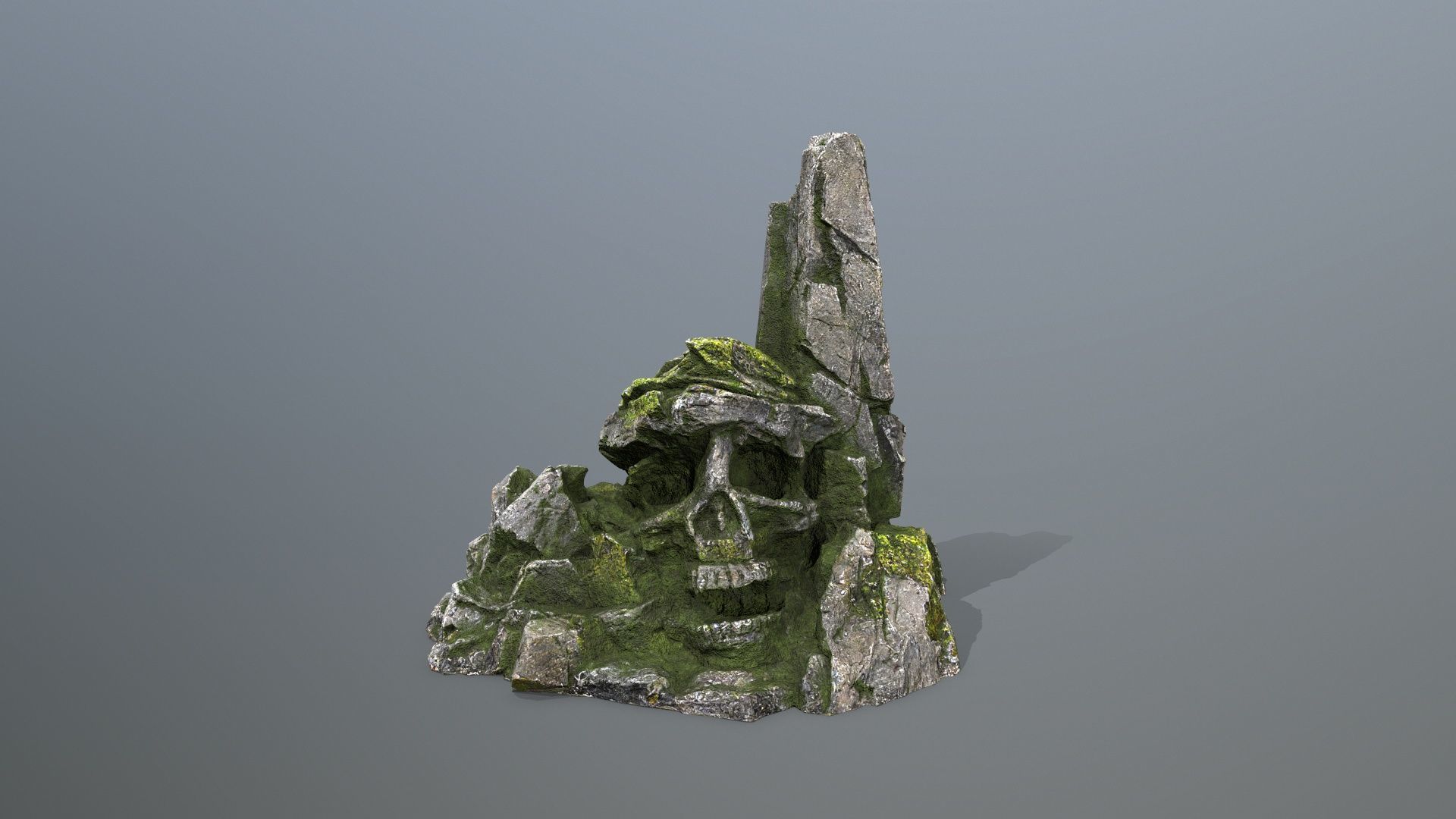 skull mountain Low-poly 3D model_12