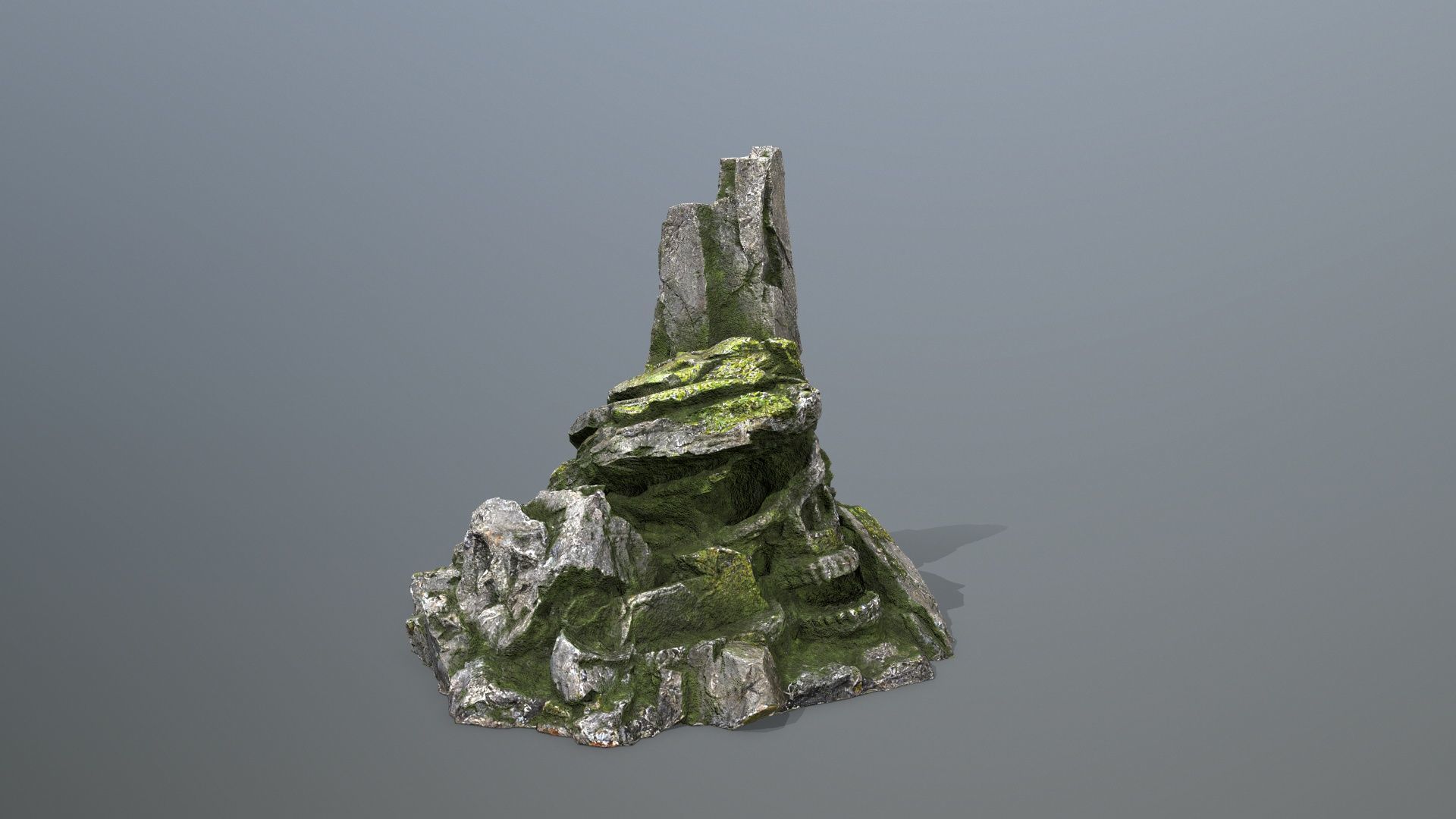 skull mountain Low-poly 3D model_10