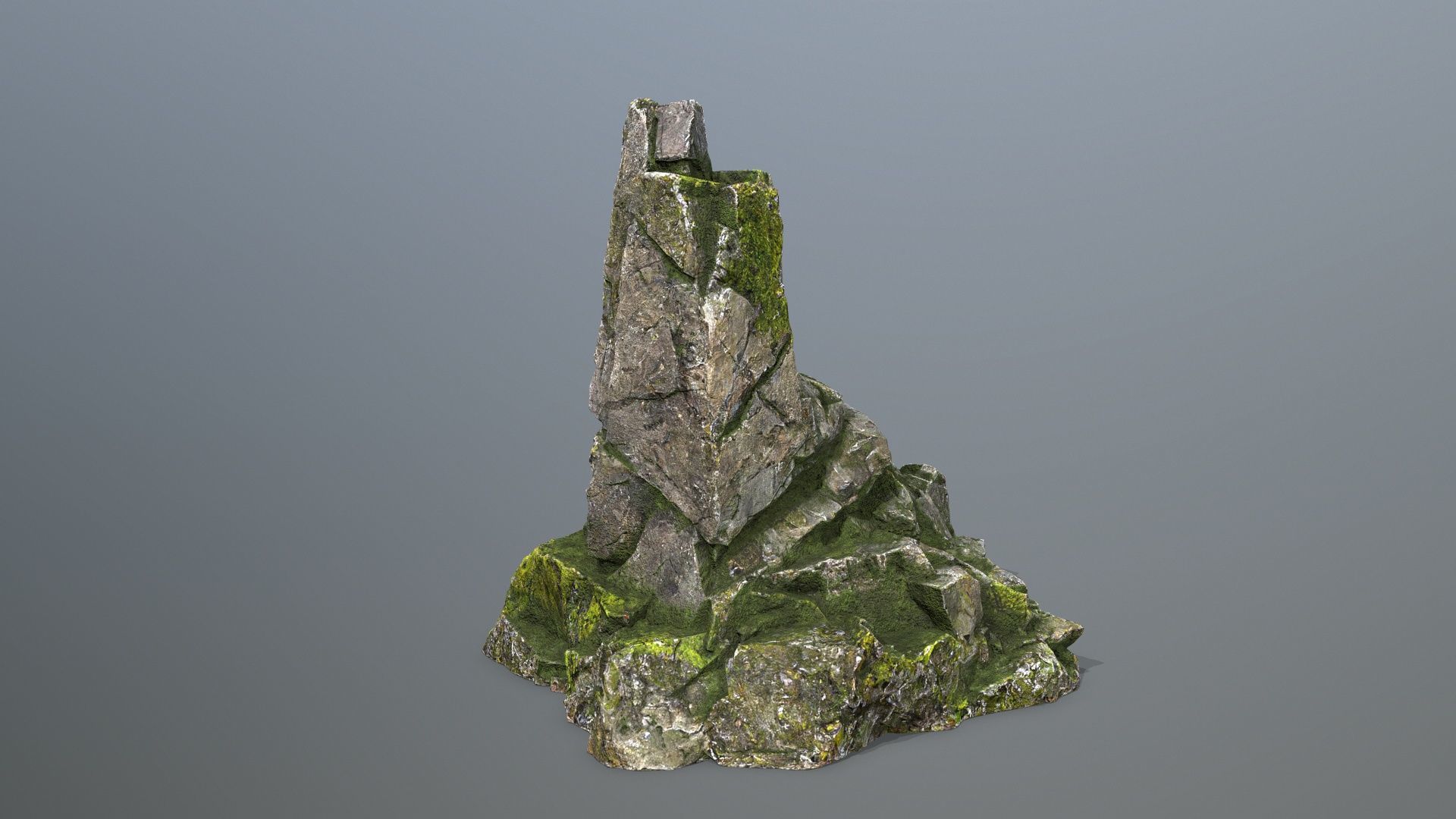 skull mountain Low-poly 3D model_6