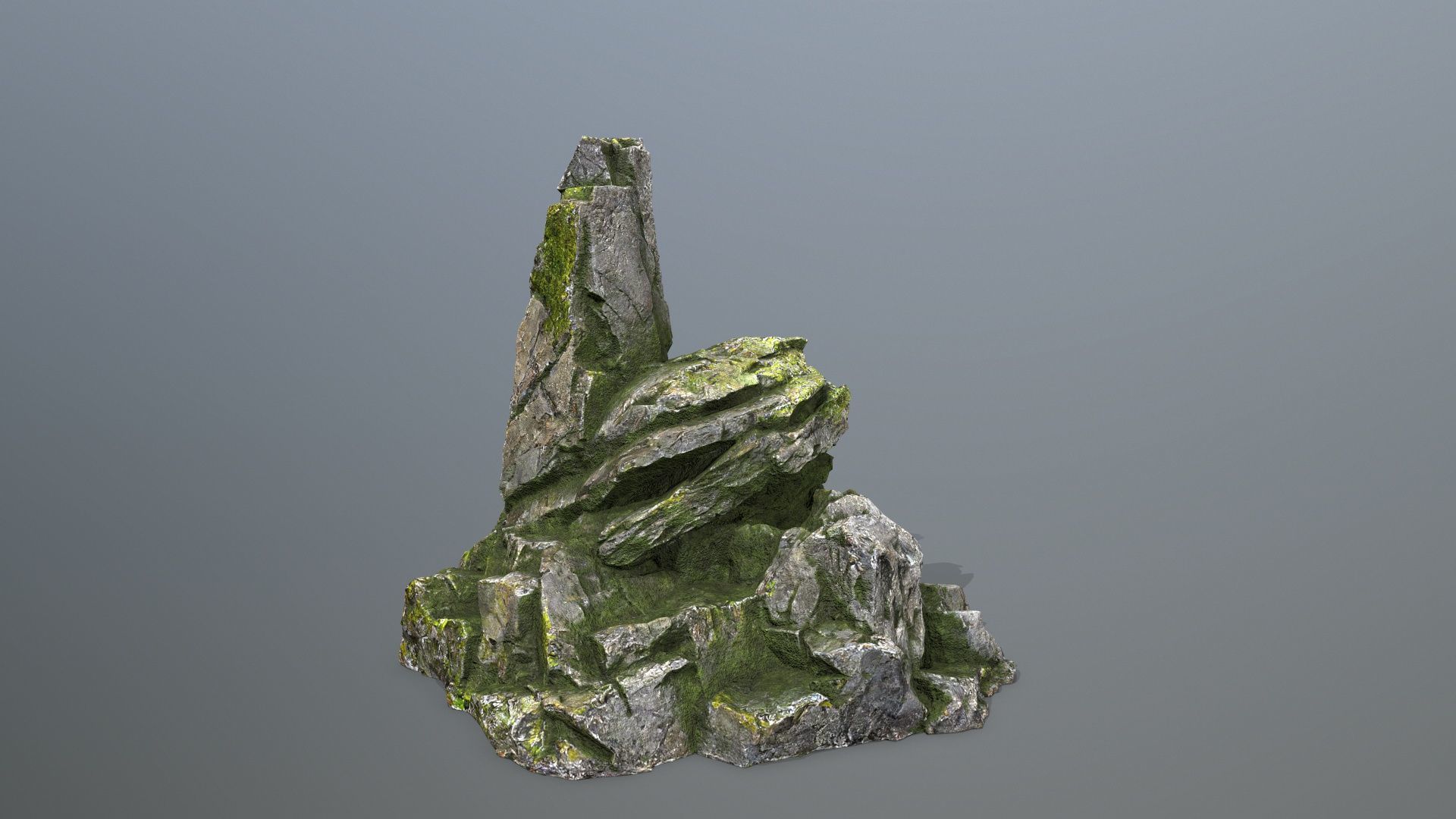 skull mountain Low-poly 3D model_8