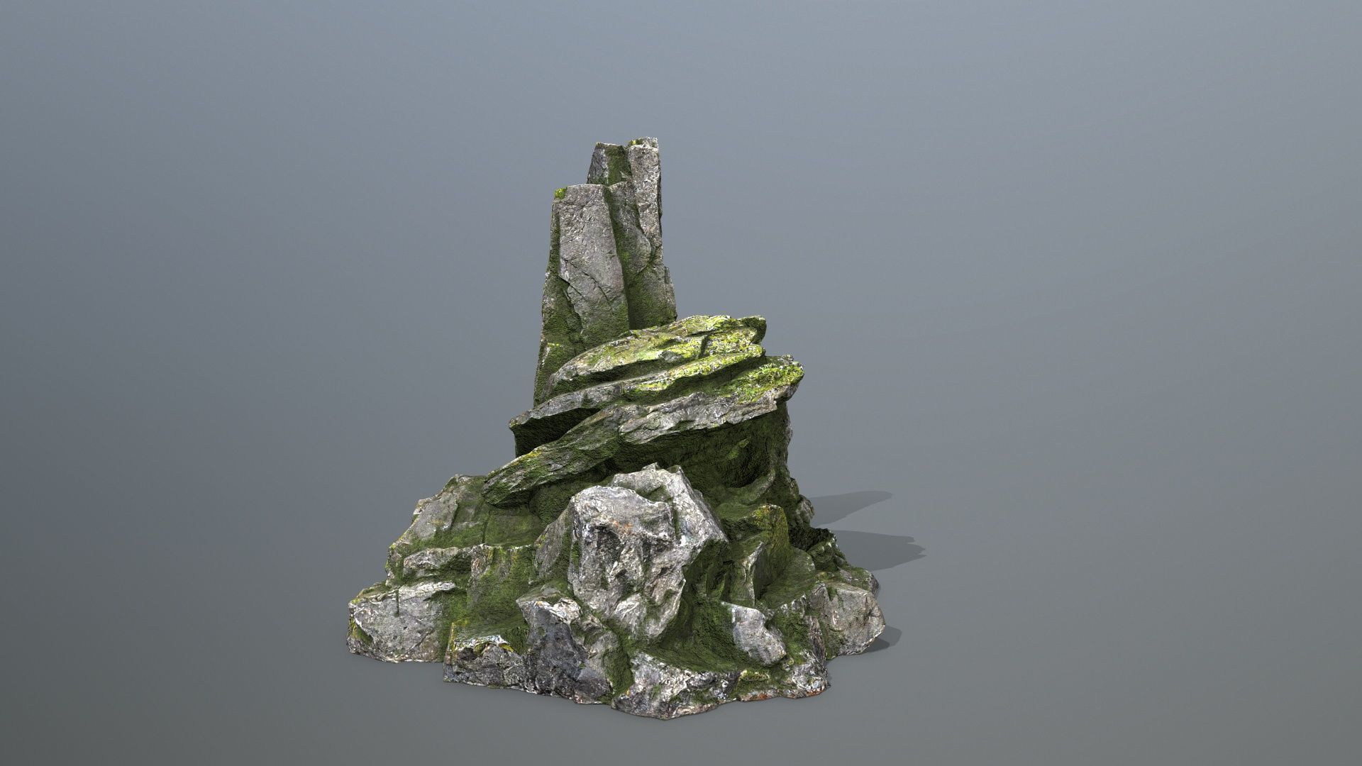 skull mountain Low-poly 3D model_9
