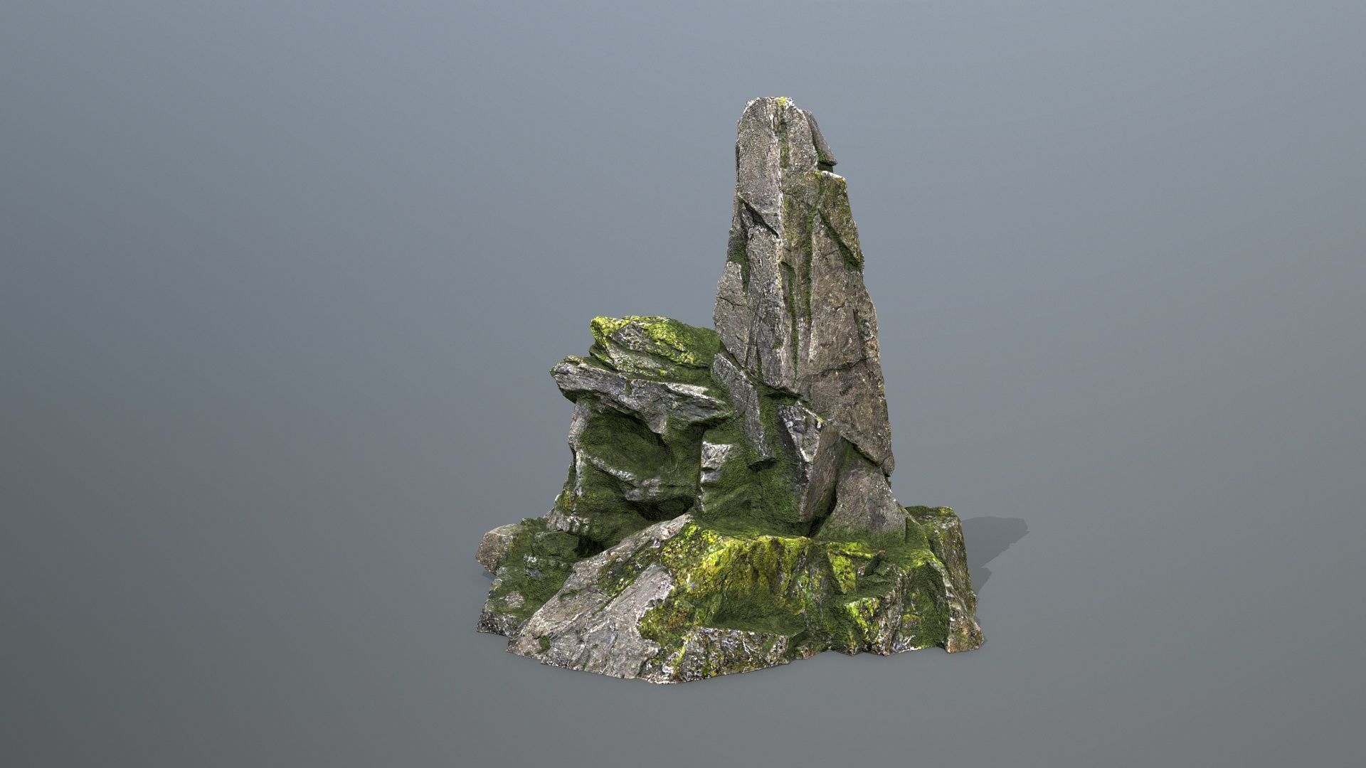 skull mountain Low-poly 3D model_4