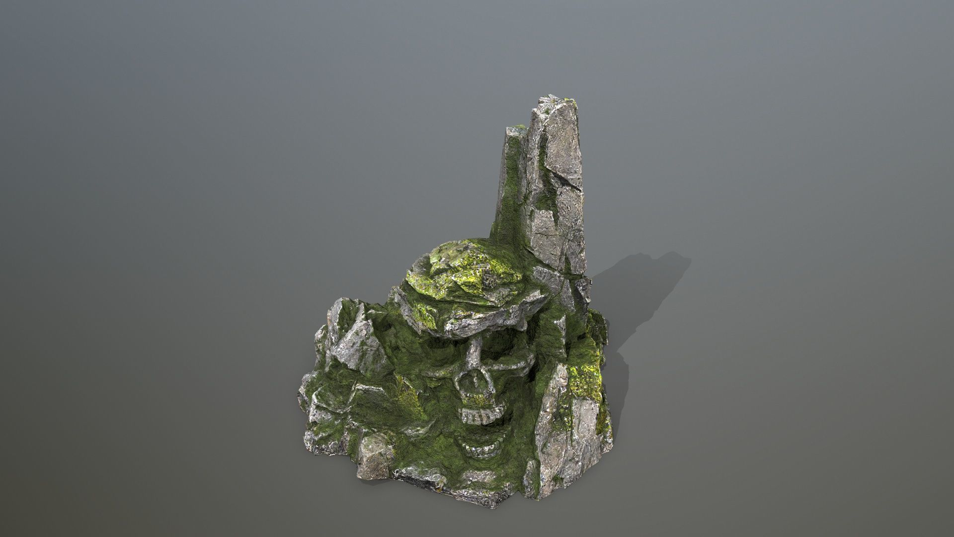 skull mountain Low-poly 3D model_13