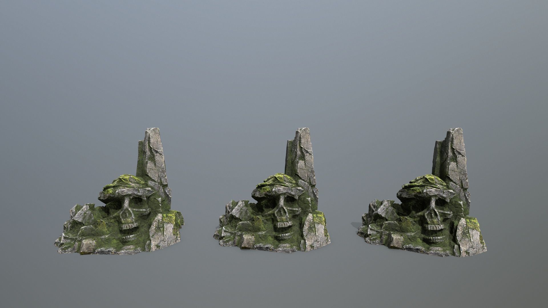 skull mountain Low-poly 3D model_14