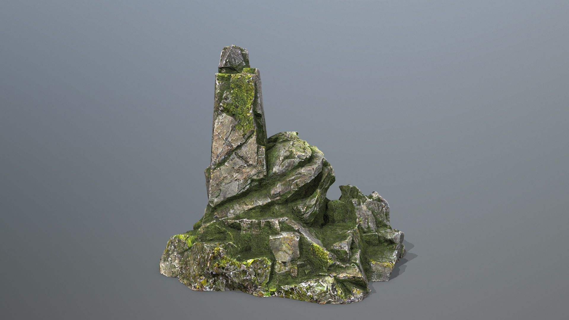 skull mountain Low-poly 3D model_7