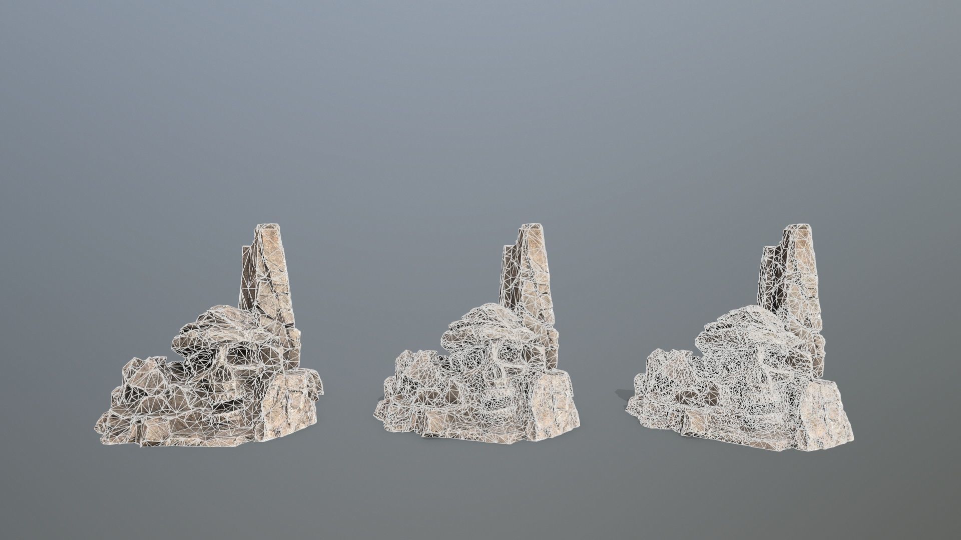 skull mountain Low-poly 3D model_15
