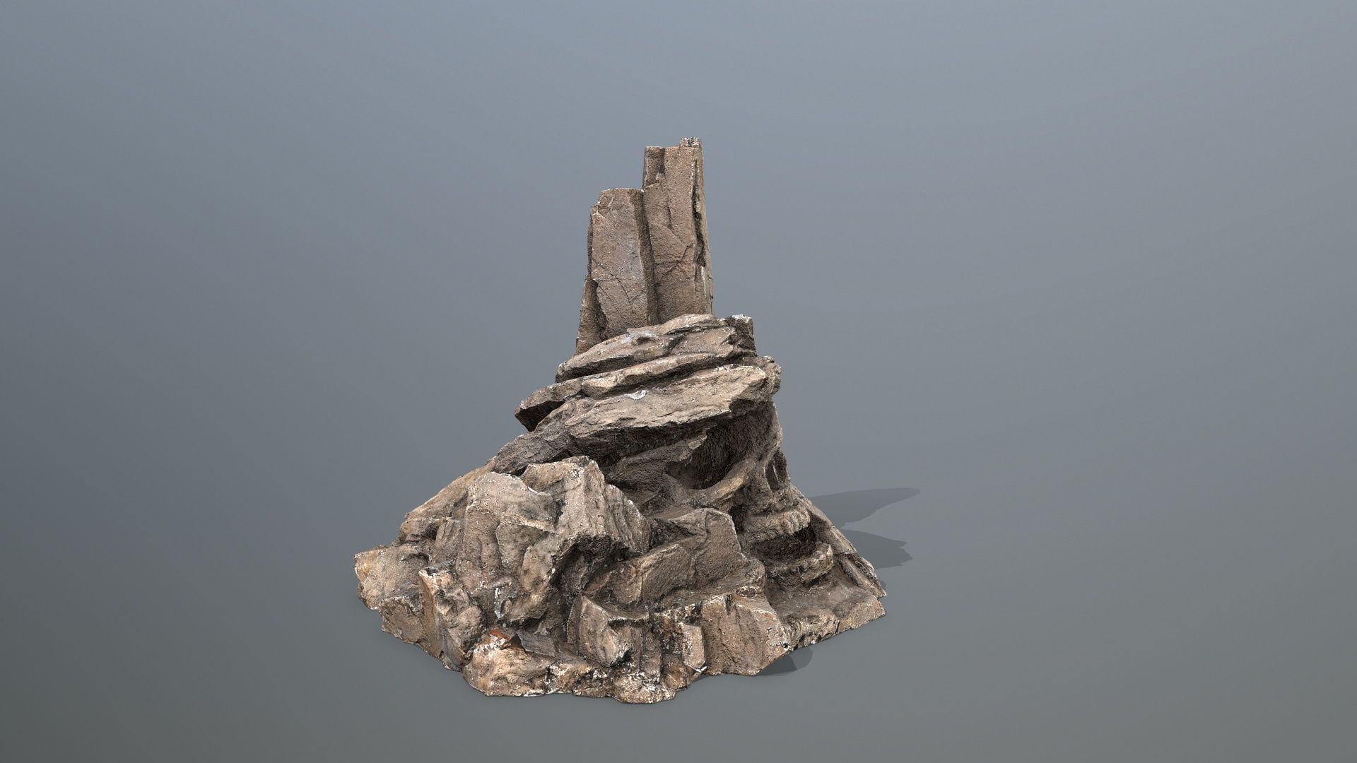 skull mountain Low-poly 3D model_10