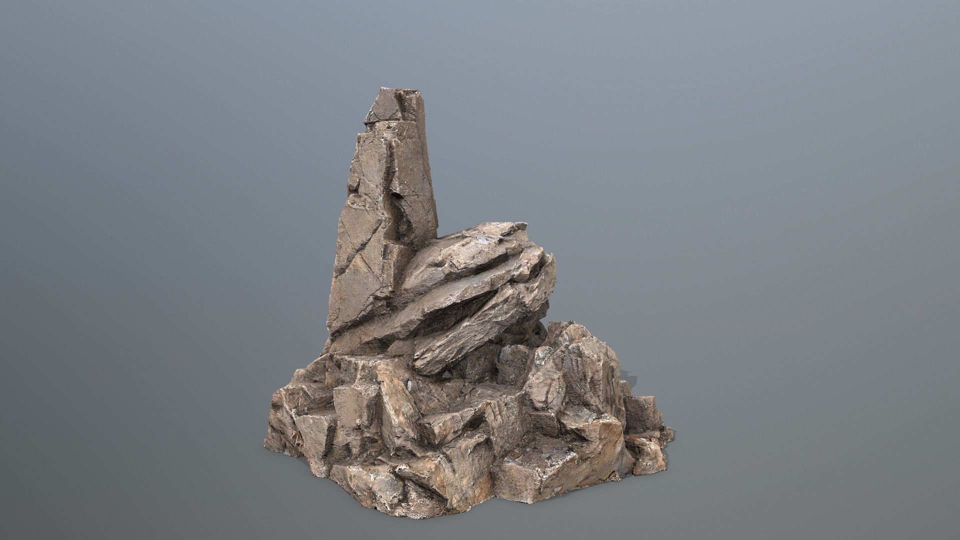 skull mountain Low-poly 3D model_8